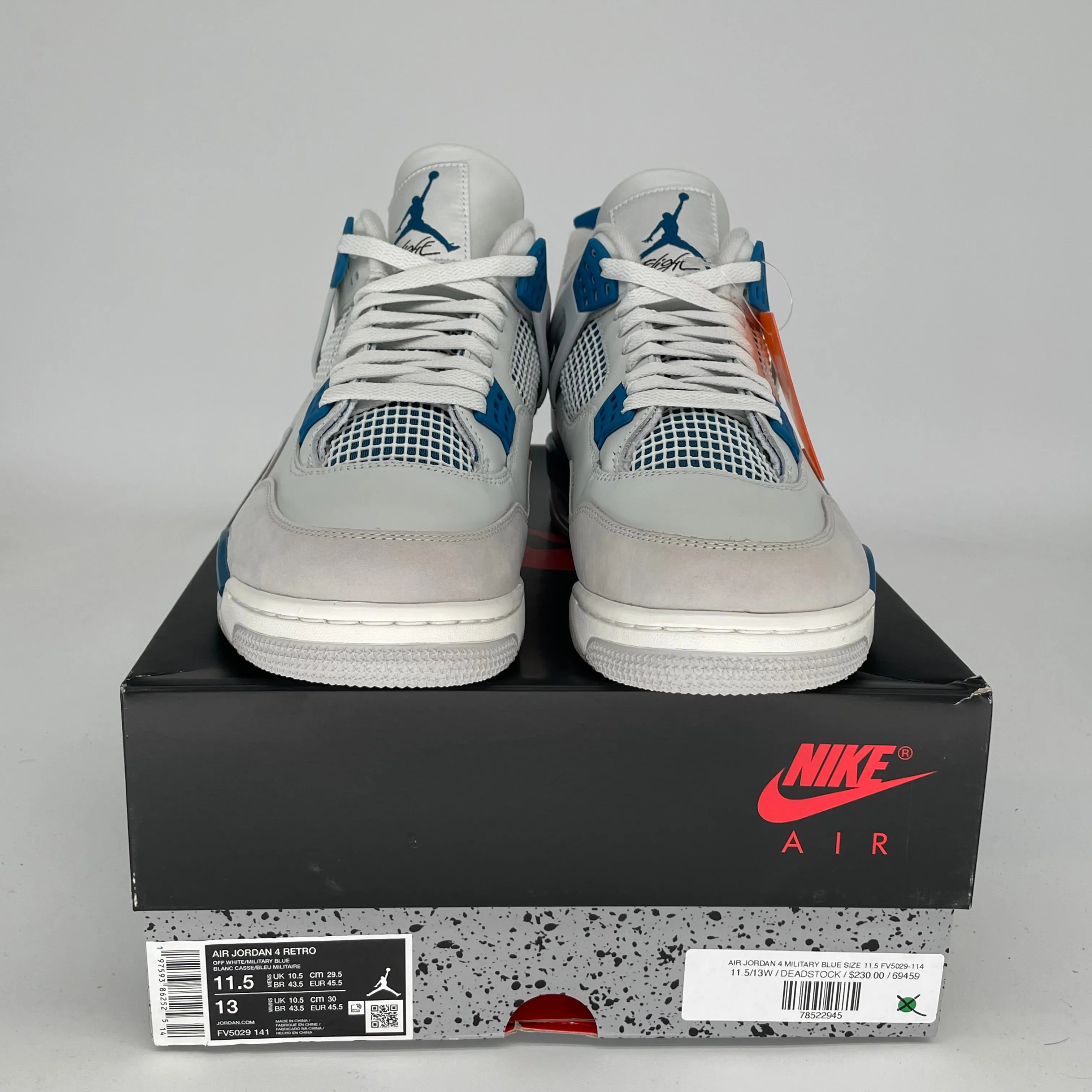 AIR JORDAN 4 MILITARY BLUE SIZE 11.5 FV5029-141