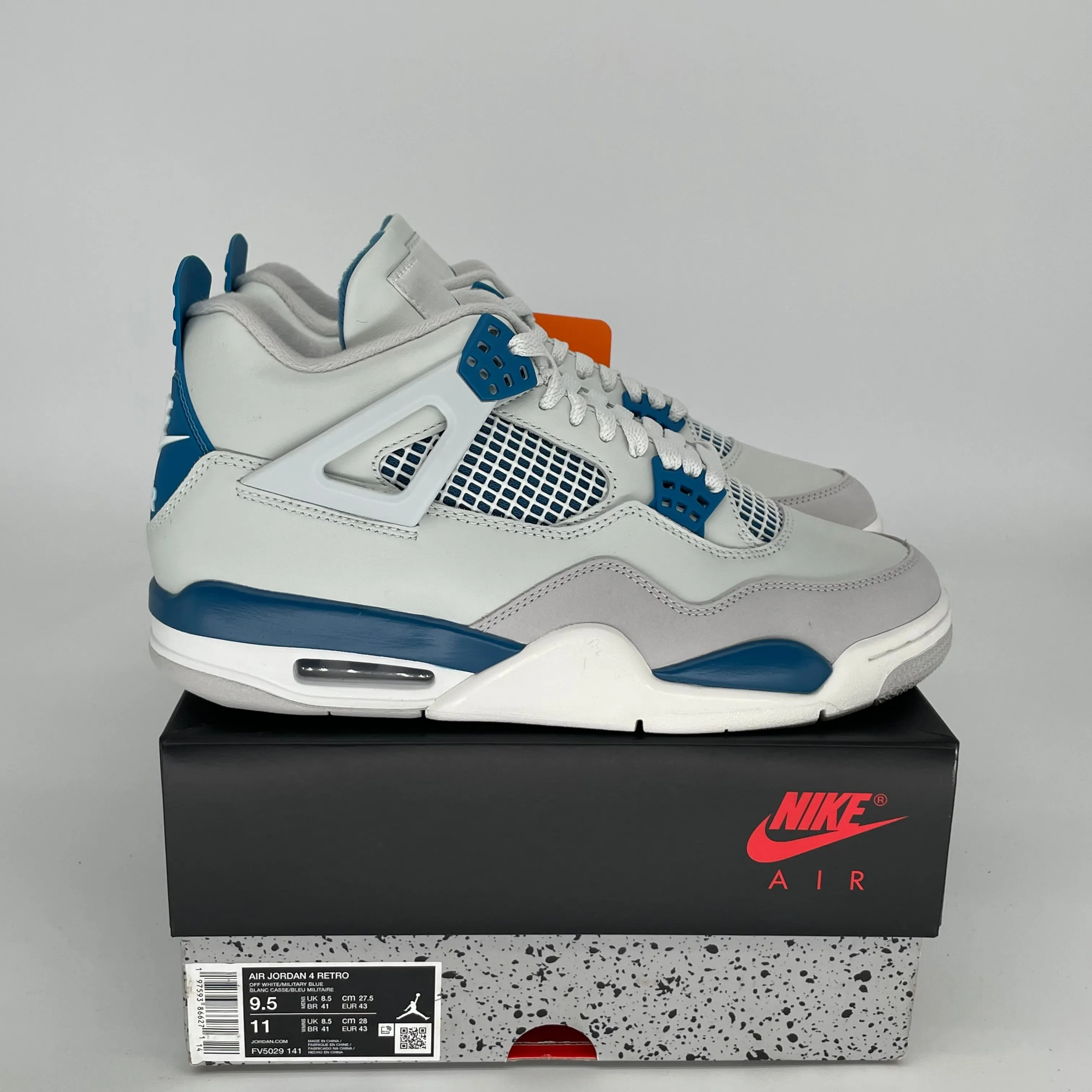 AIR JORDAN 4 MILITARY BLUE SIZE 9.5 FV5029-141