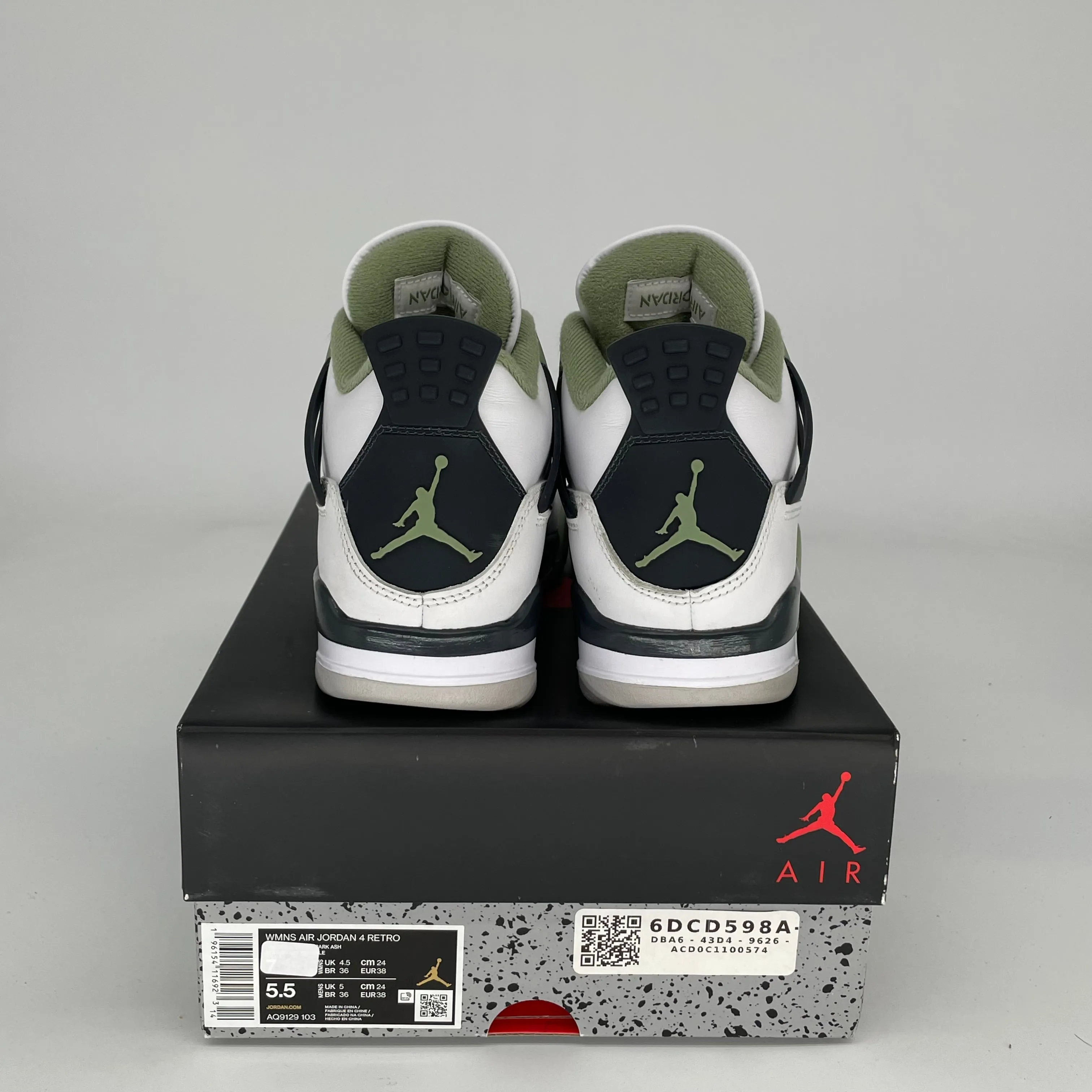 AIR JORDAN 4 SEAFOAM W SIZE 5.5/7W AQ9129-103