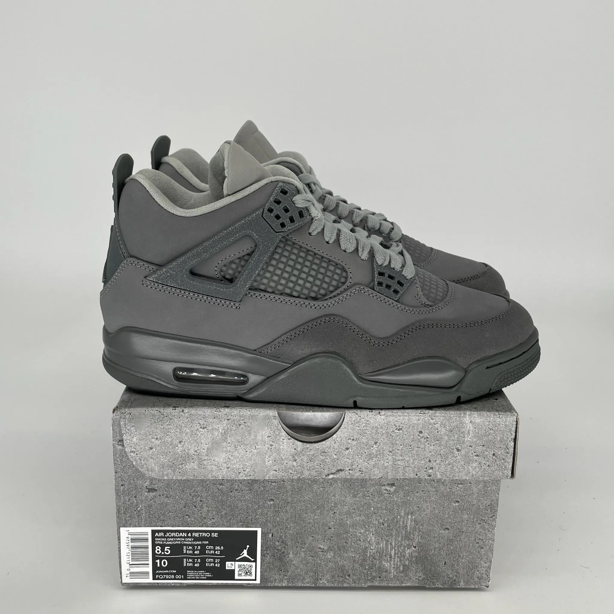 AIR JORDAN 4 WET CEMENT SIZE 8.5 FQ7928-001