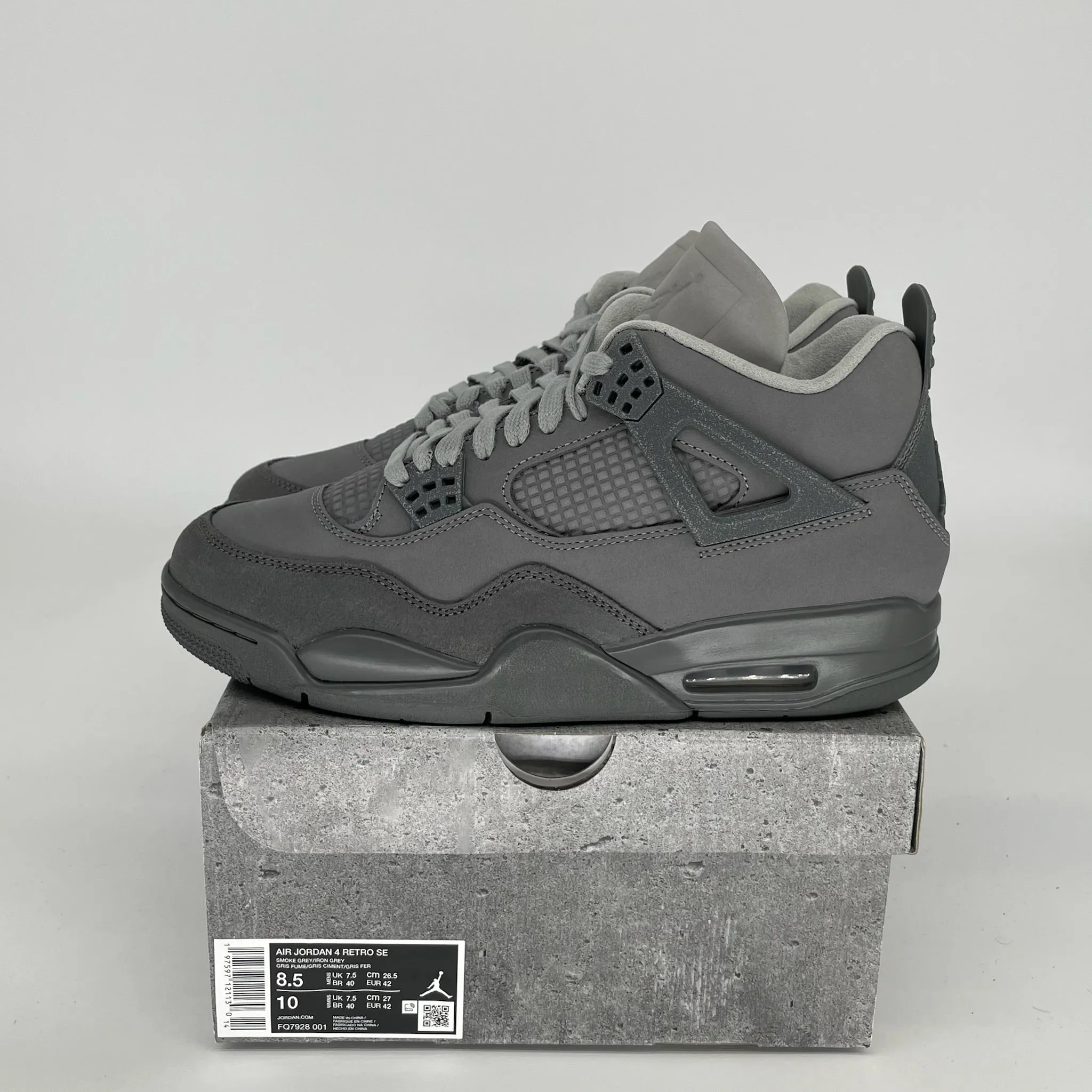 AIR JORDAN 4 WET CEMENT SIZE 8.5 FQ7928-001