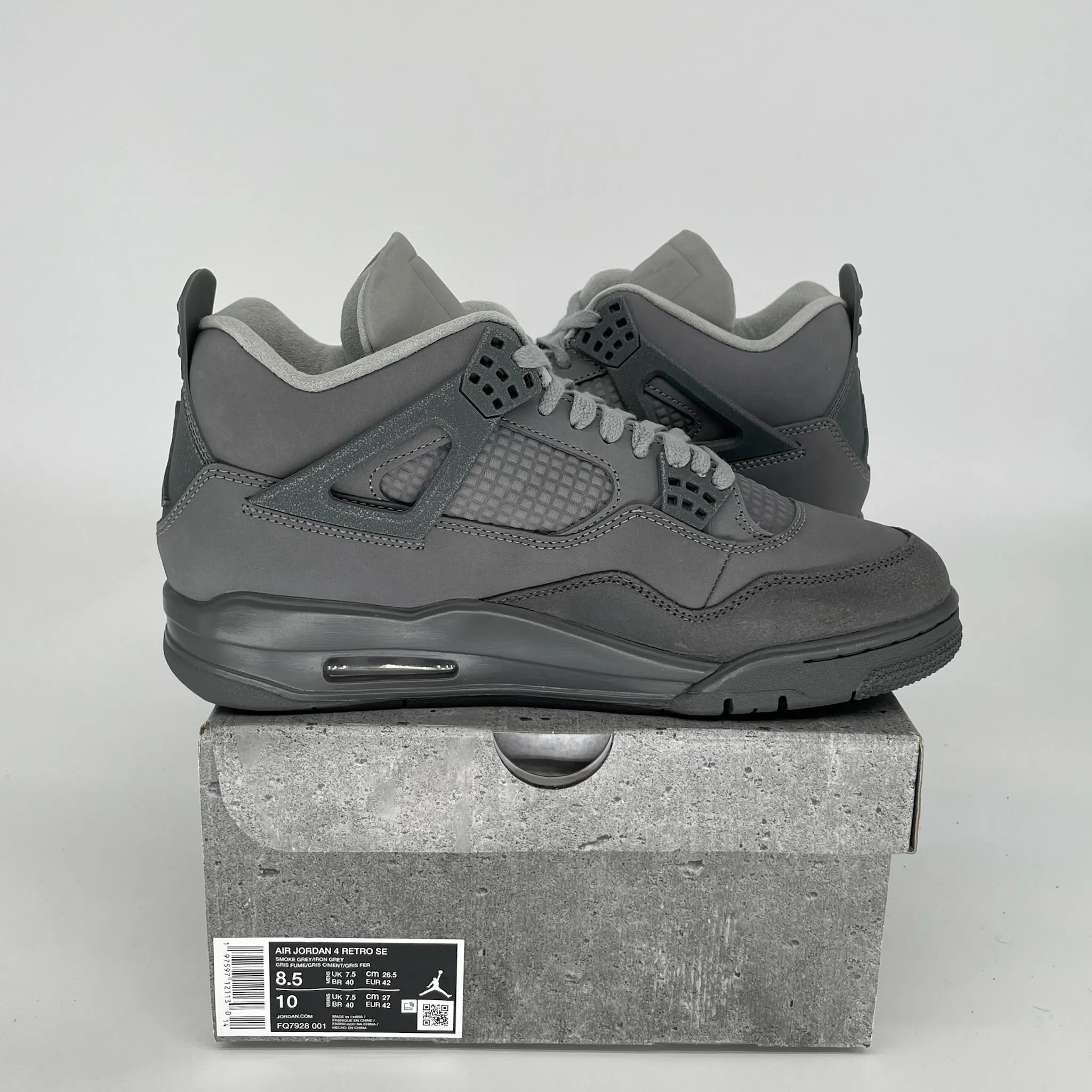 AIR JORDAN 4 WET CEMENT SIZE 8.5 FQ7928-001