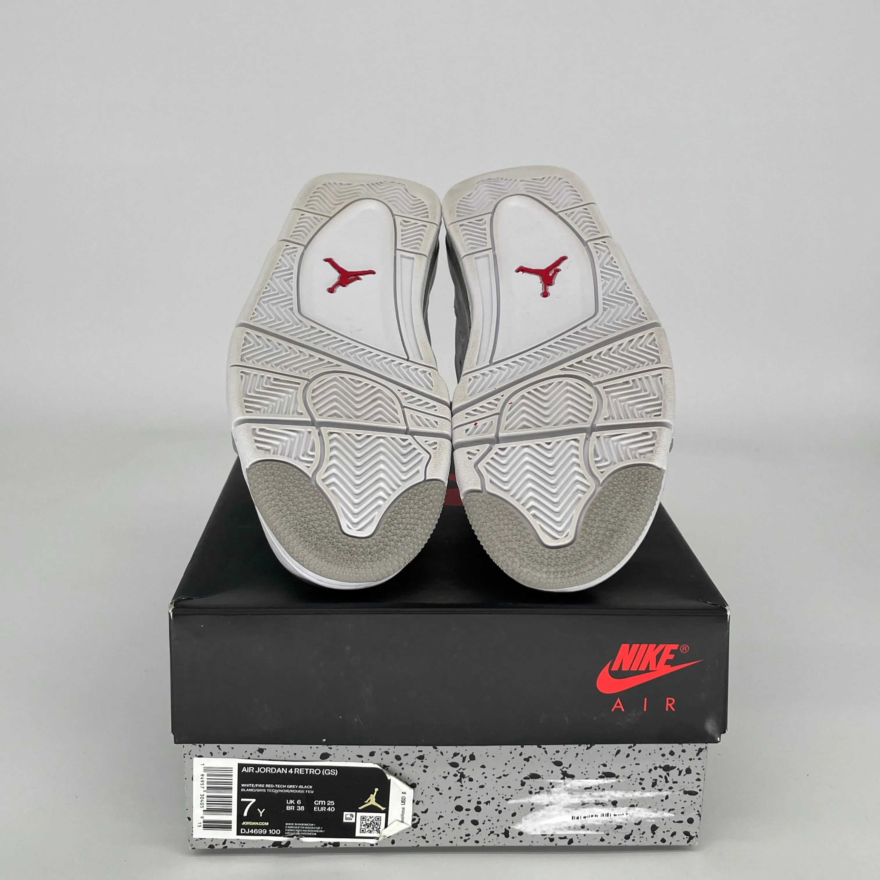 AIR JORDAN 4 WHITE OREO SIZE 7Y DJ4699-100