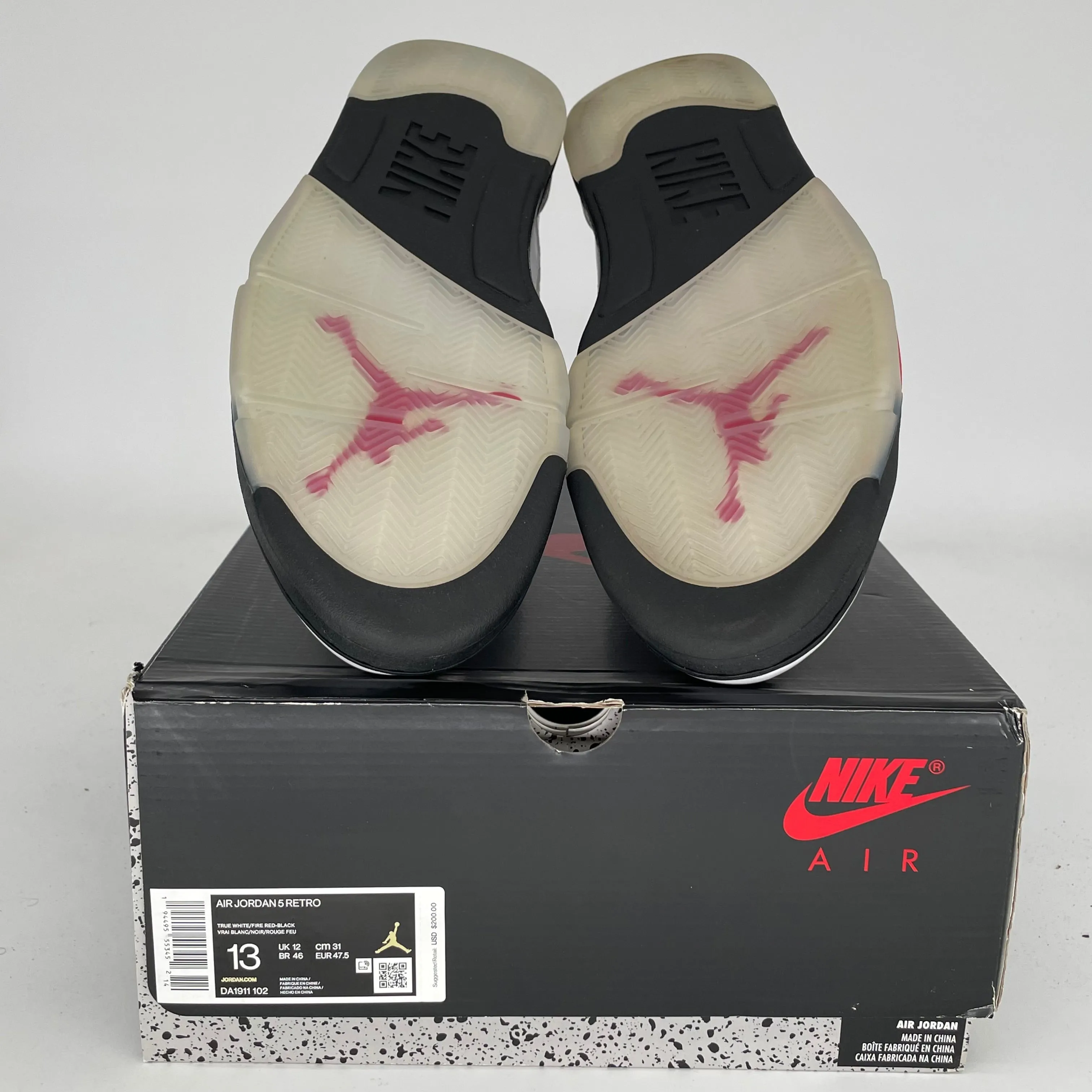 AIR JORDAN 5 FIRE RED SIZE 13 DA1991-102