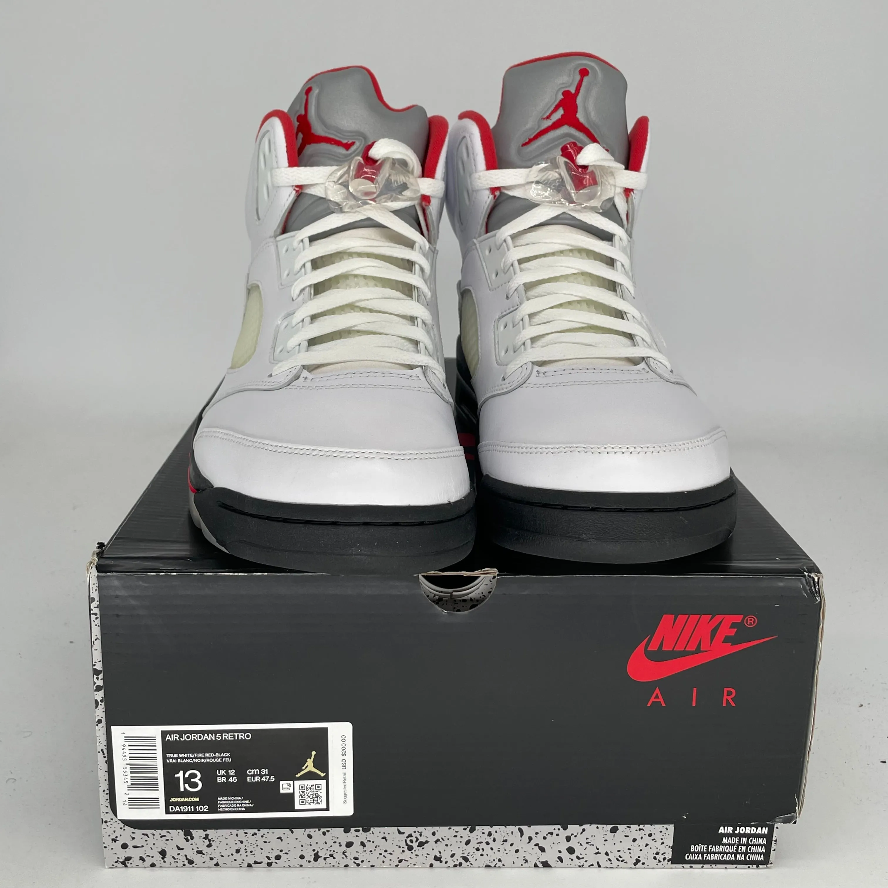 AIR JORDAN 5 FIRE RED SIZE 13 DA1991-102