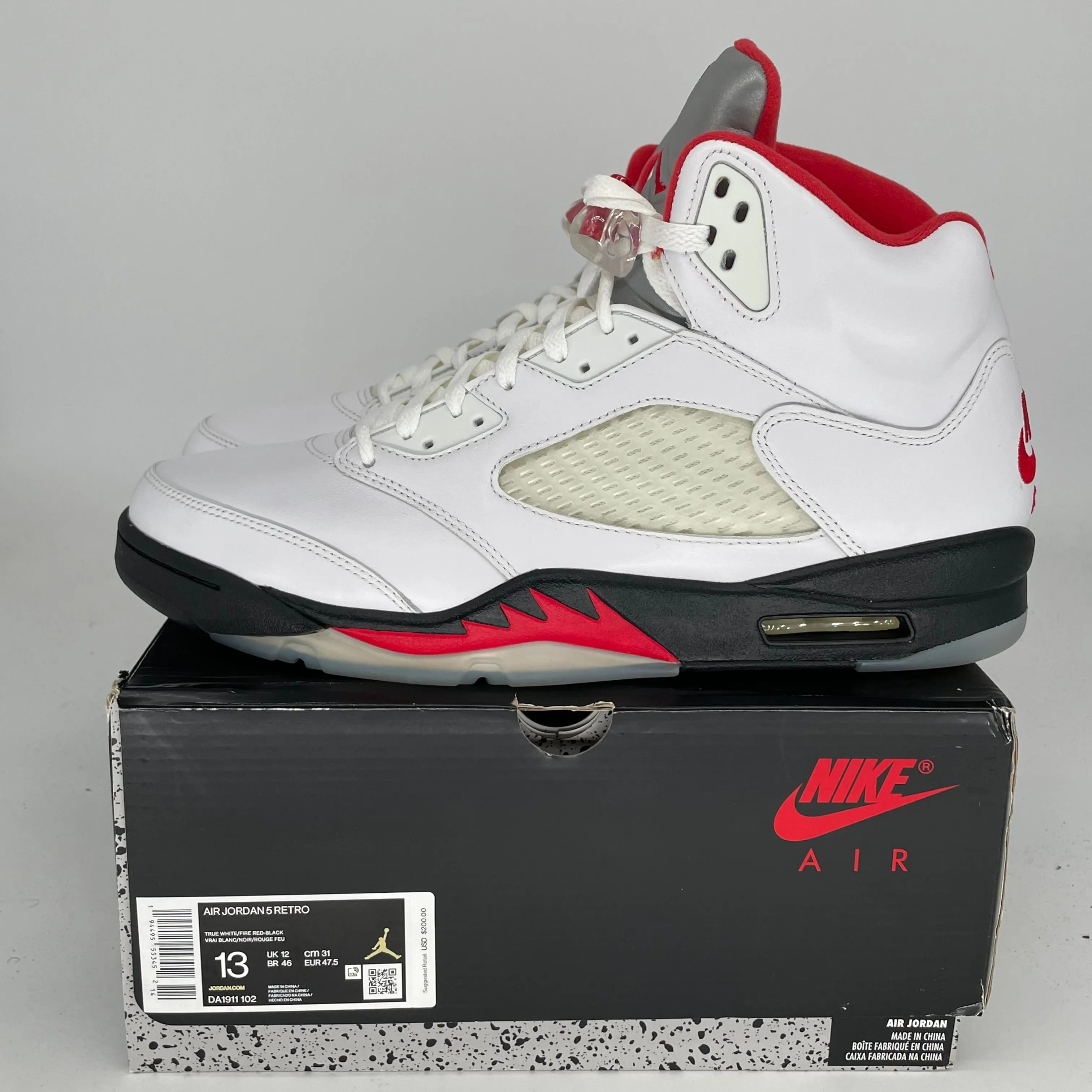 AIR JORDAN 5 FIRE RED SIZE 13 DA1991-102
