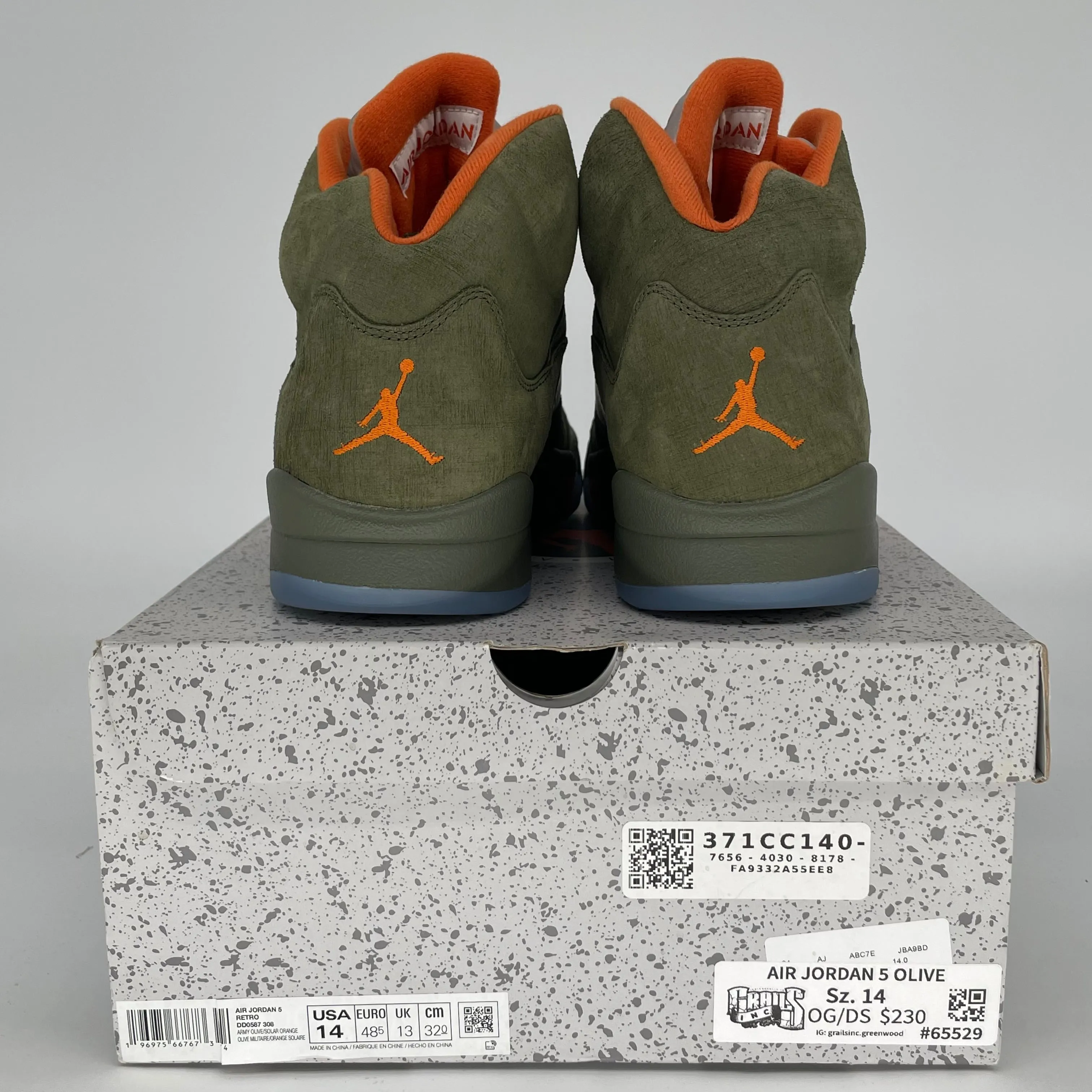 AIR JORDAN 5 OLIVE SIZE 14 DD0587-308