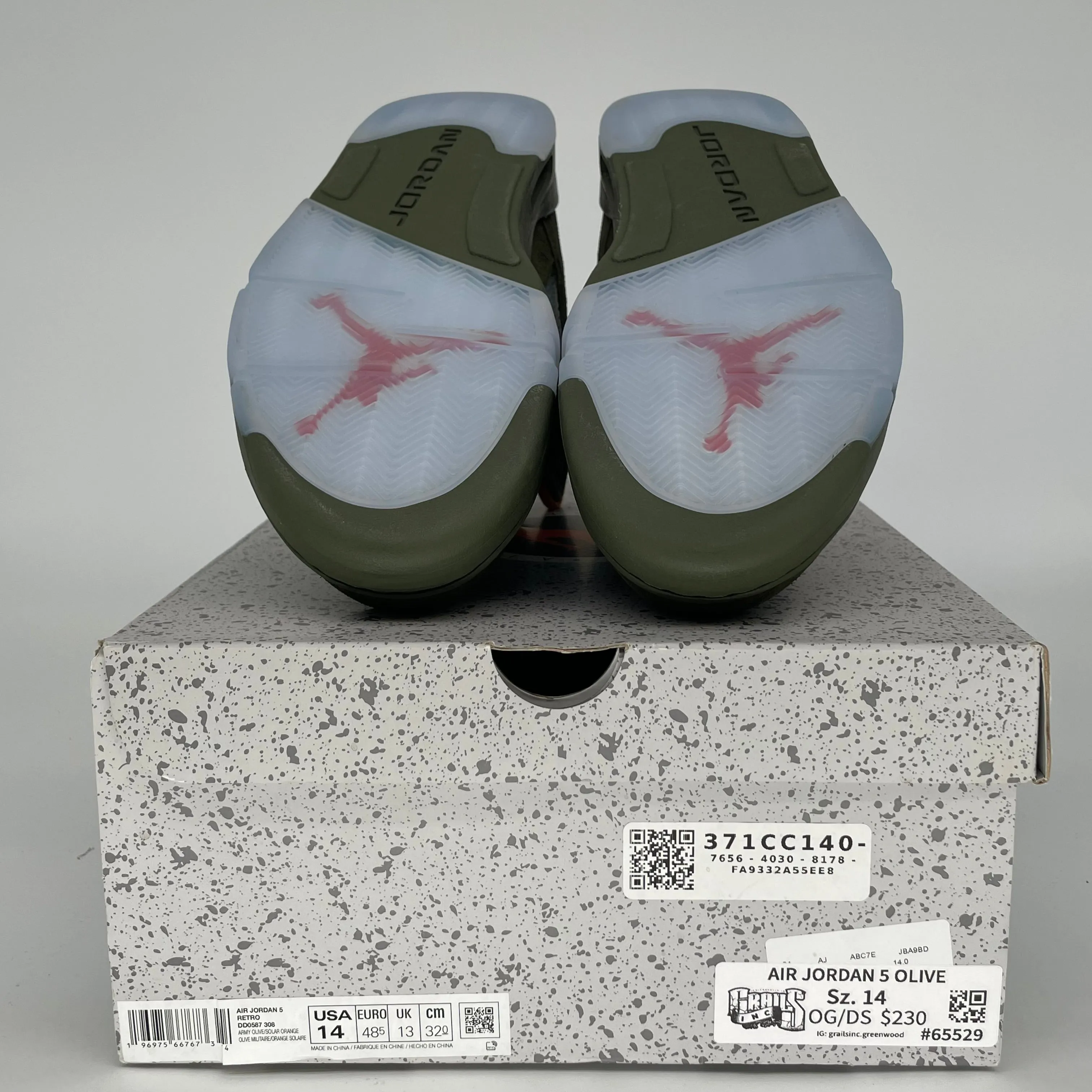 AIR JORDAN 5 OLIVE SIZE 14 DD0587-308