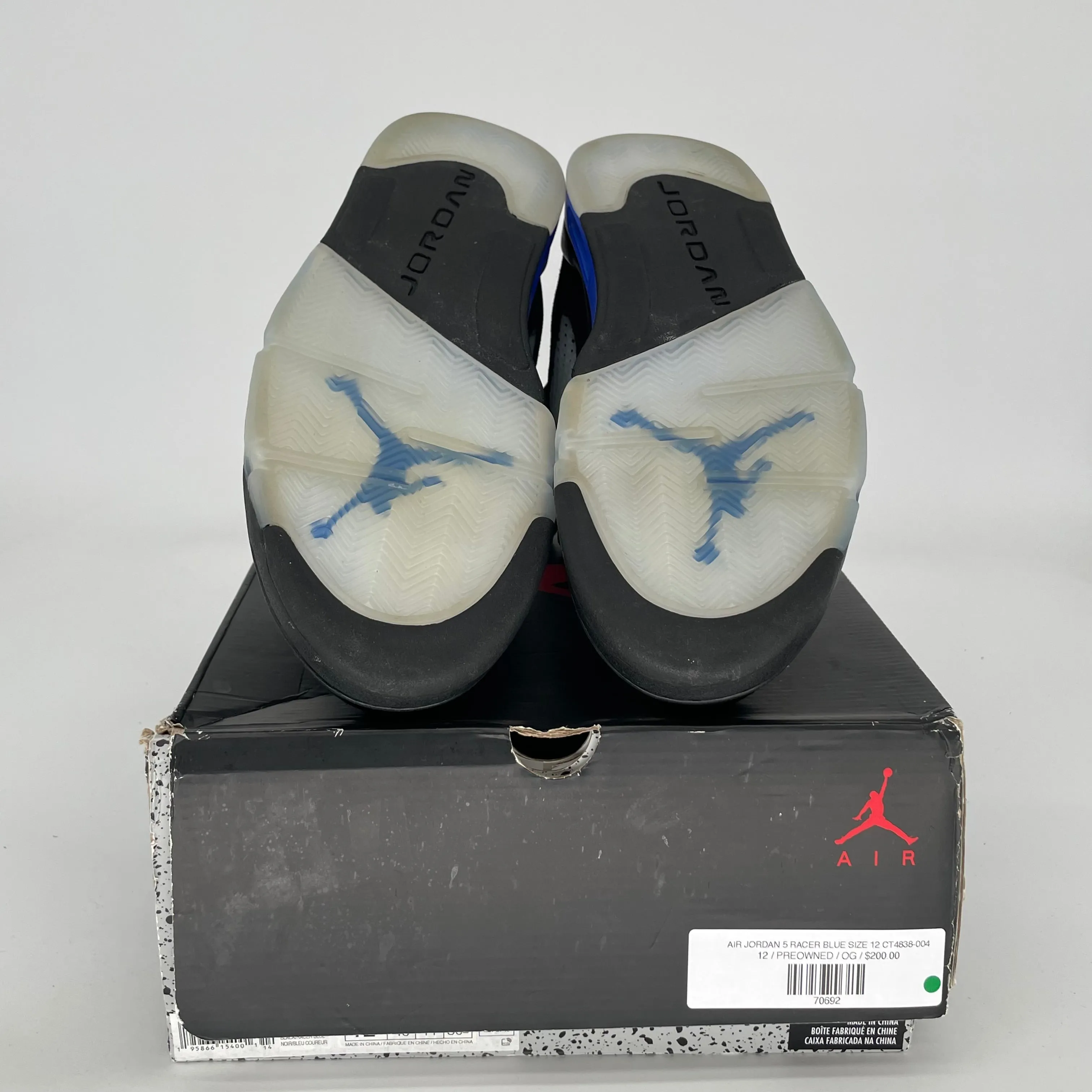 AIR JORDAN 5 RACER BLUE SIZE 12 CT4838-004