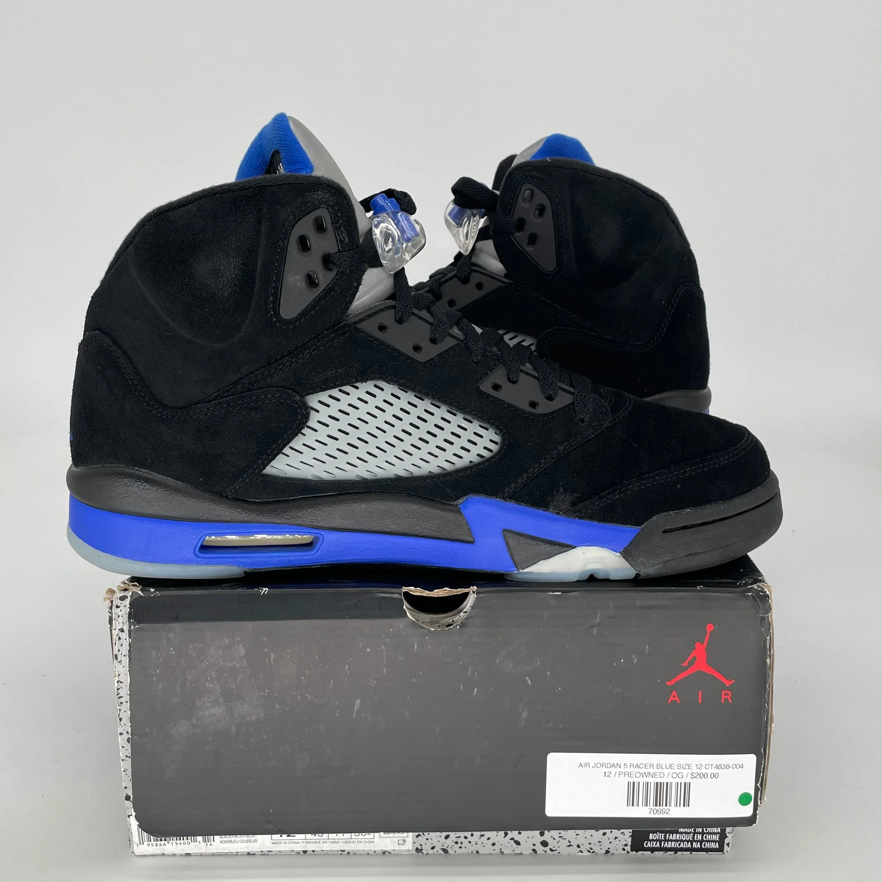 AIR JORDAN 5 RACER BLUE SIZE 12 CT4838-004