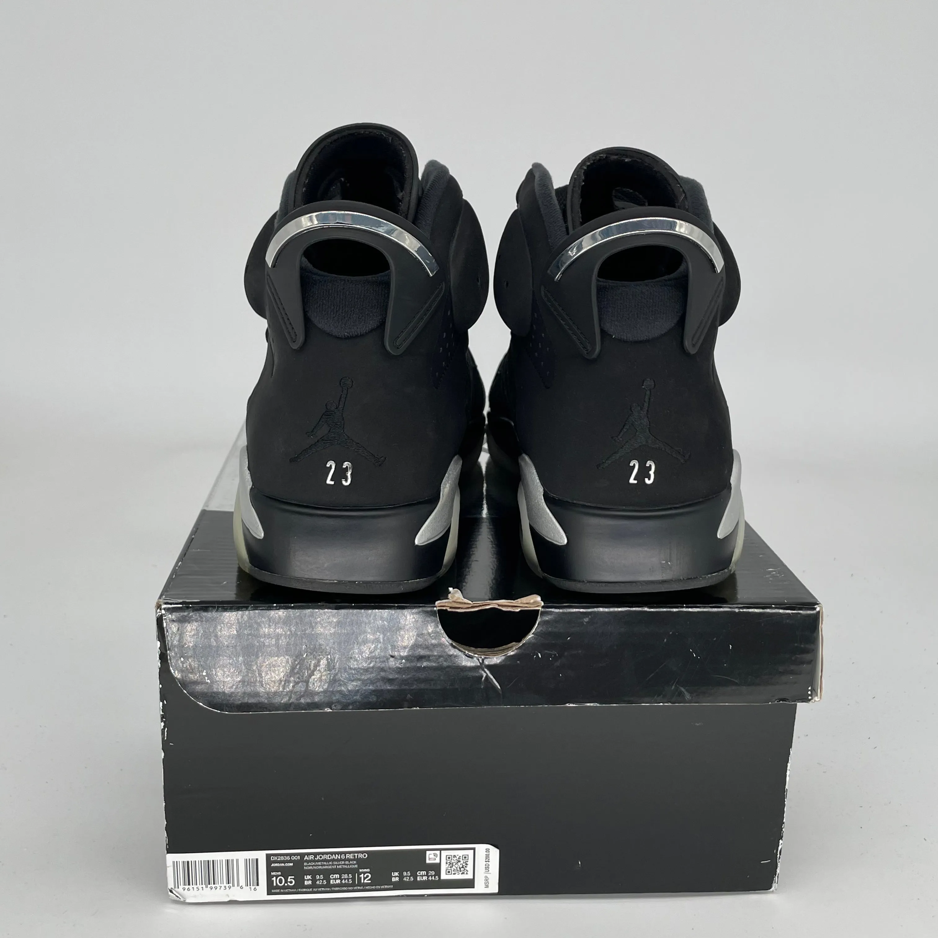 AIR JORDAN 6 CHROME SIZE 10.5 DX2836-001