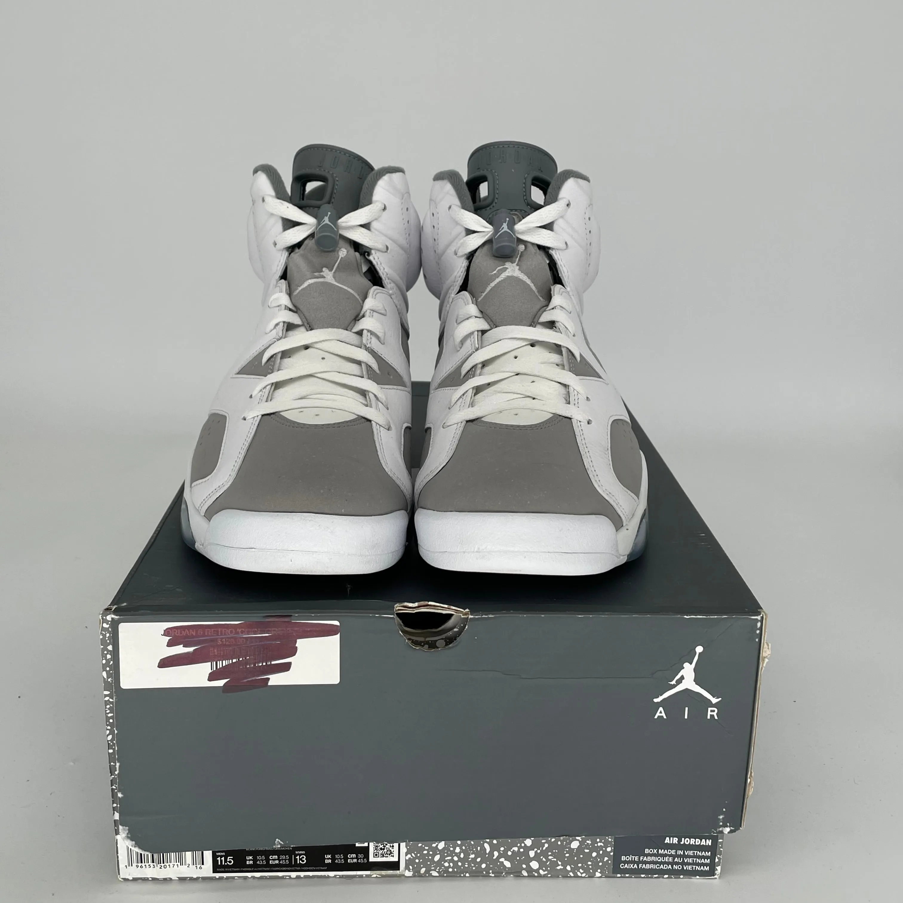 AIR JORDAN 6 COOL GREY SIZE 11.5 CT8529-100