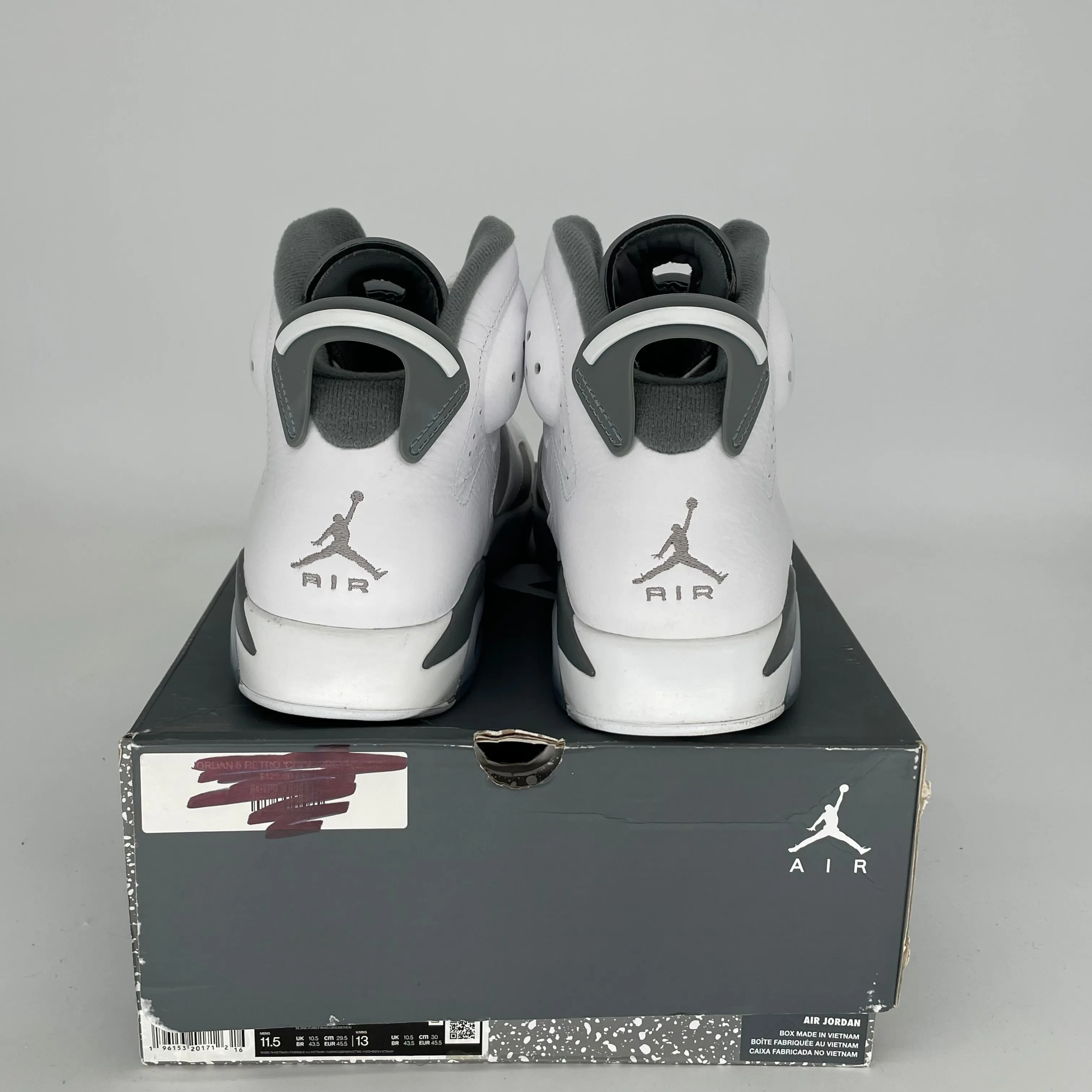AIR JORDAN 6 COOL GREY SIZE 11.5 CT8529-100