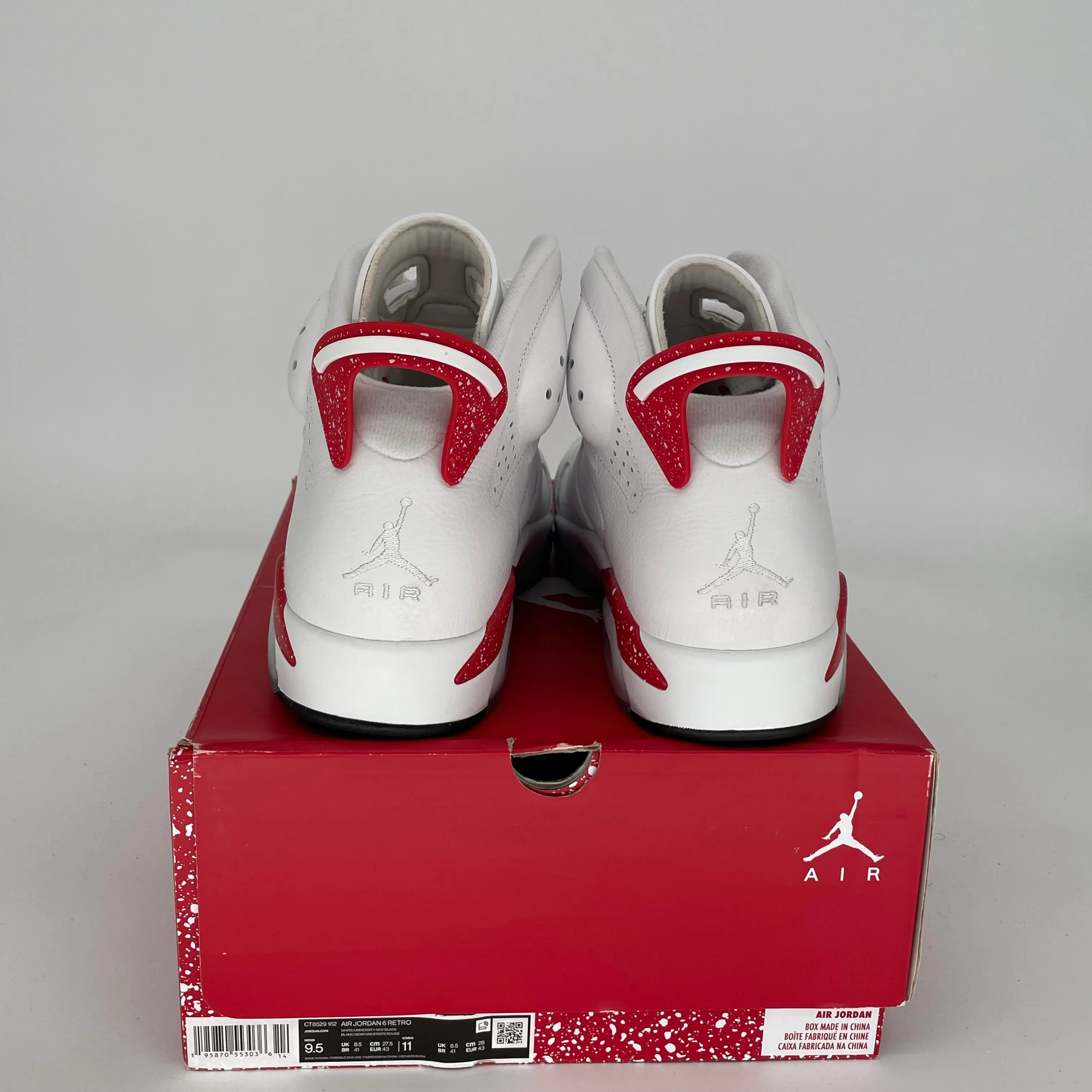AIR JORDAN 6 RED OREO SIZE 9.5 CT8529-162