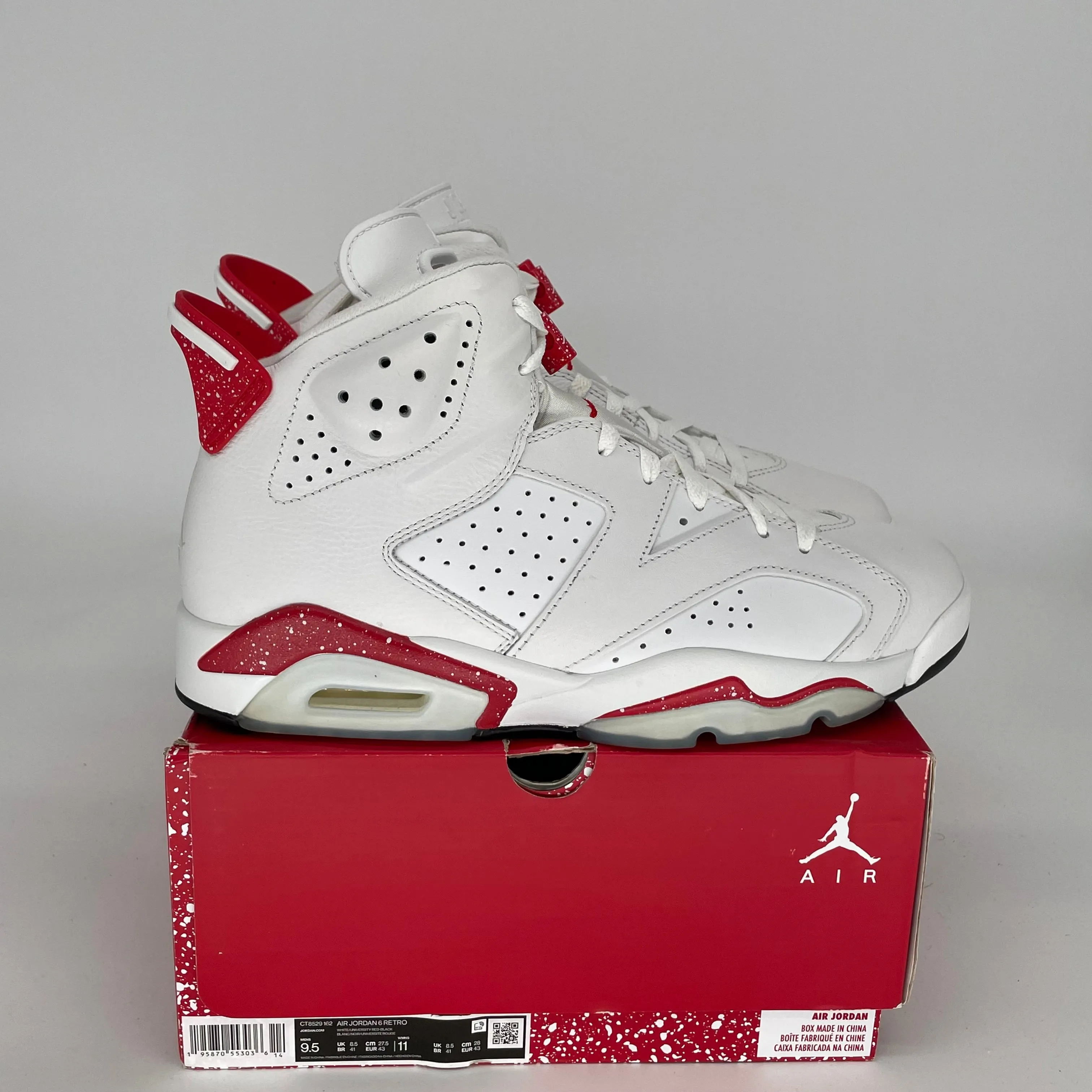 AIR JORDAN 6 RED OREO SIZE 9.5 CT8529-162