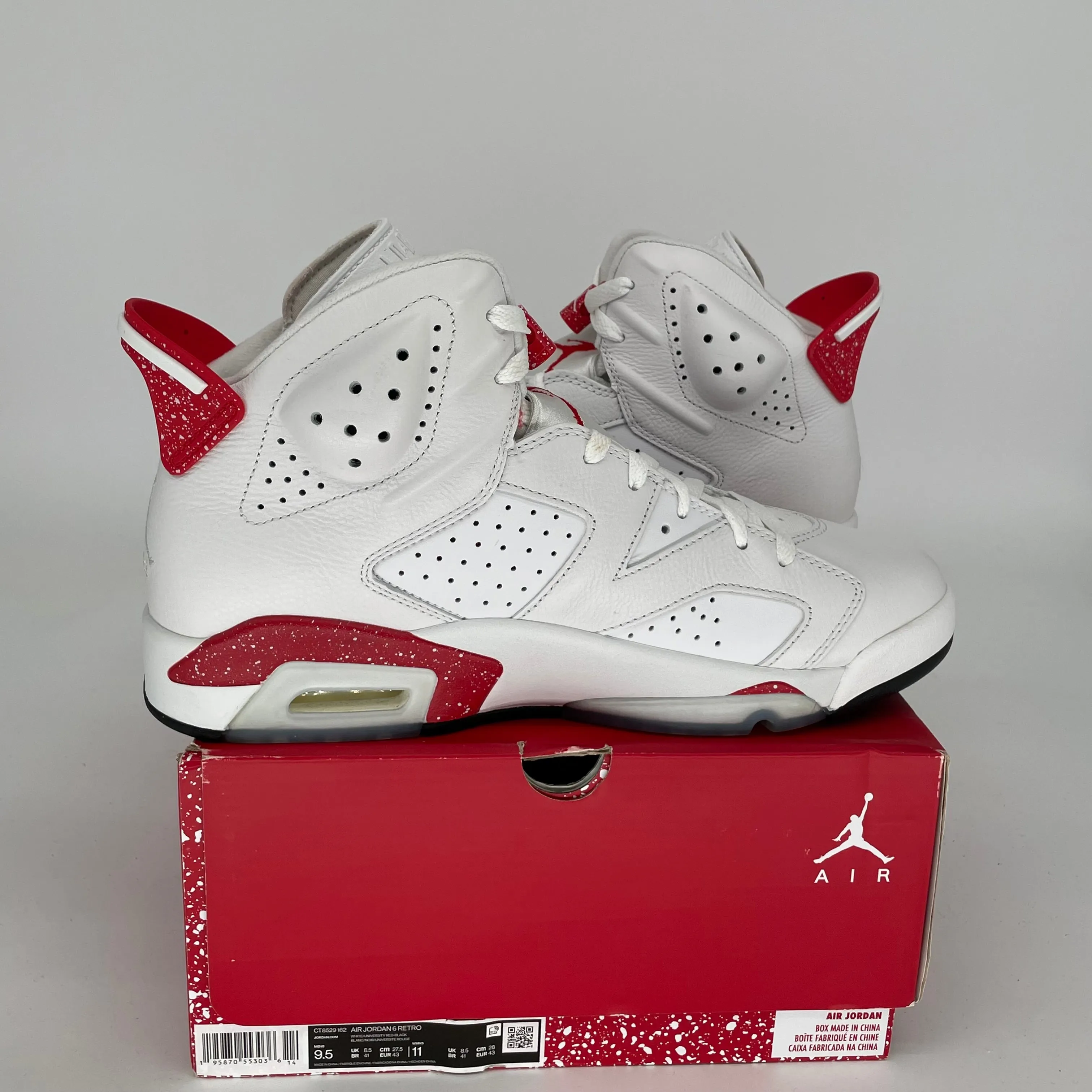 AIR JORDAN 6 RED OREO SIZE 9.5 CT8529-162