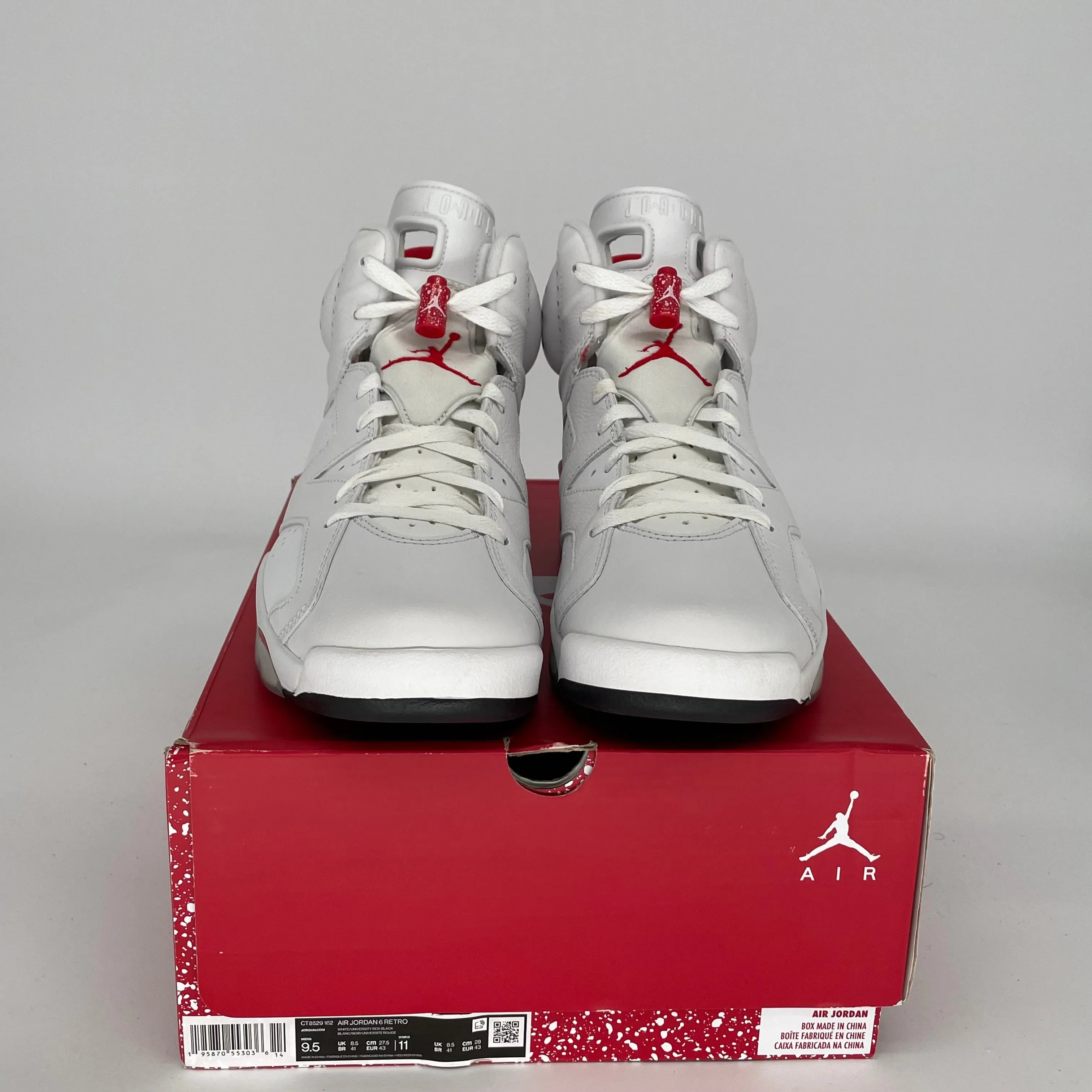 AIR JORDAN 6 RED OREO SIZE 9.5 CT8529-162