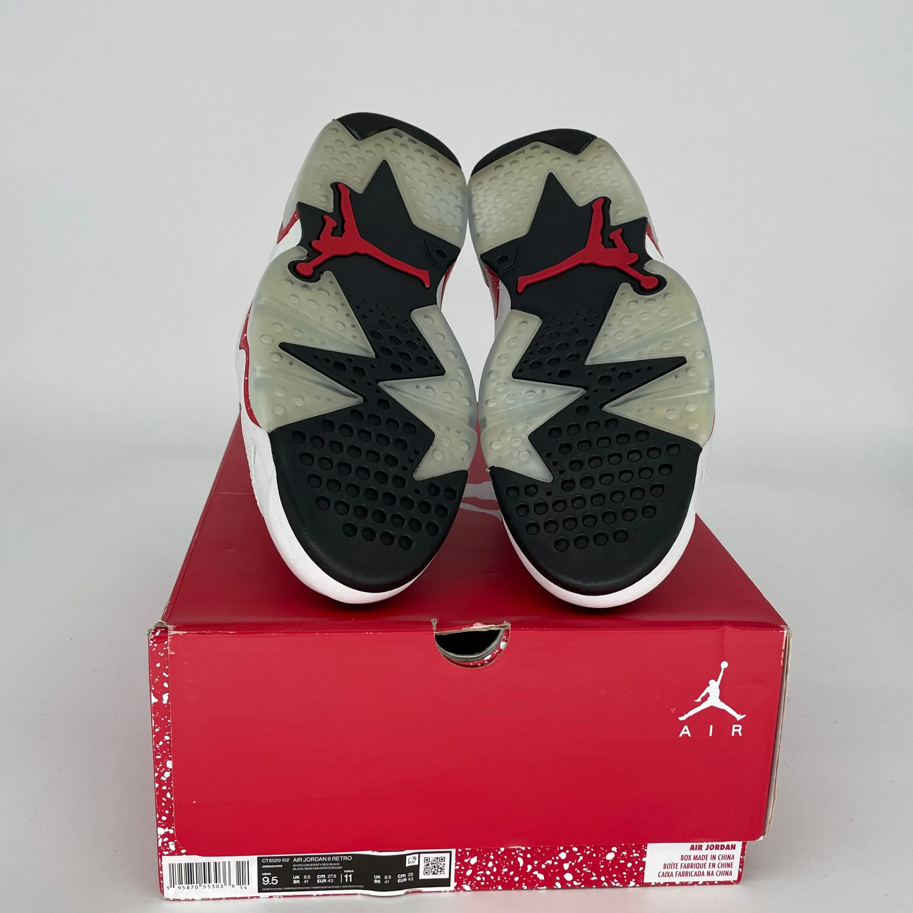 AIR JORDAN 6 RED OREO SIZE 9.5 CT8529-162