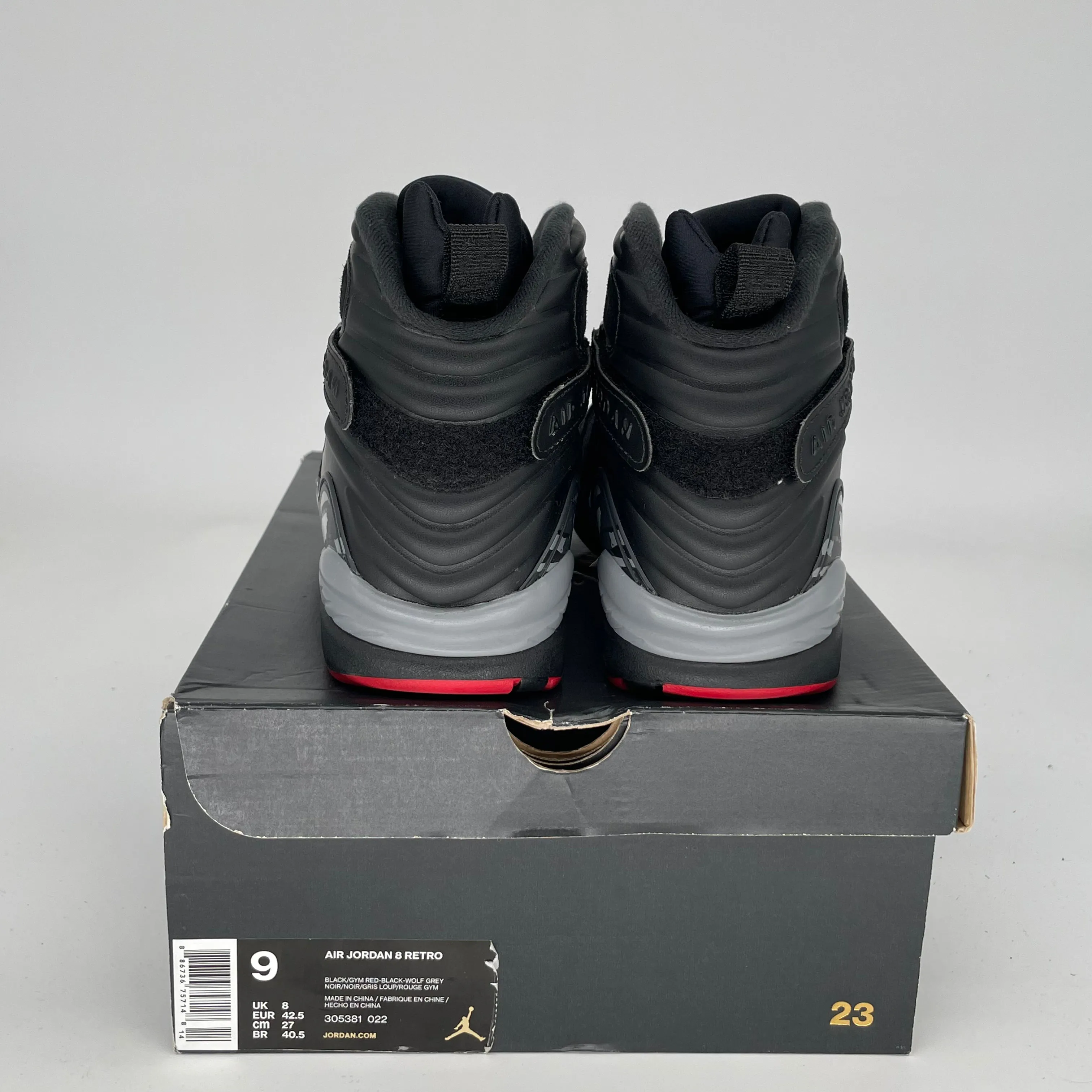 AIR JORDAN 8 BLACK CEMENT SIZE 9 305381-022