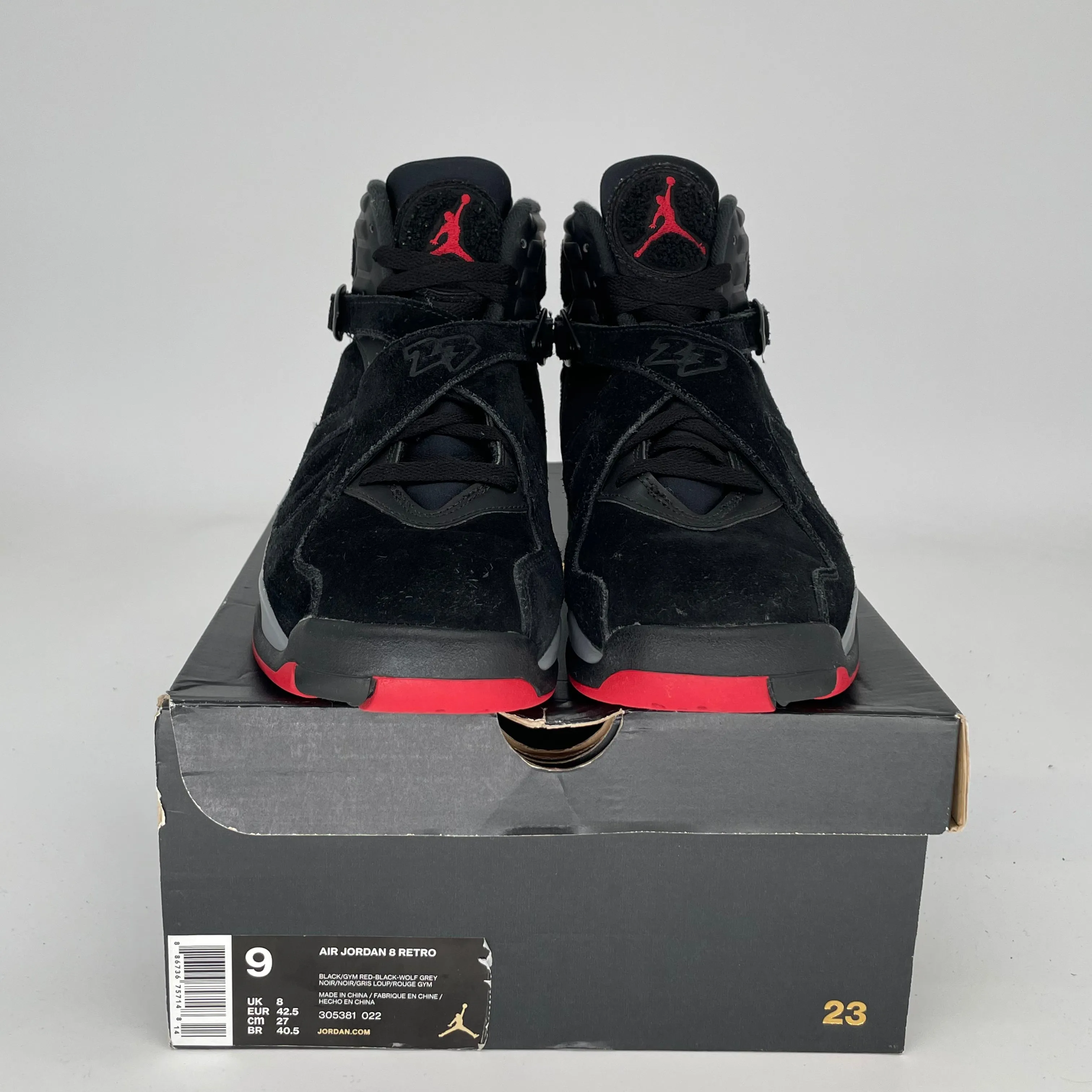 AIR JORDAN 8 BLACK CEMENT SIZE 9 305381-022