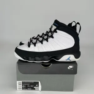 AIR JORDAN 9 UNIVERSITY BLUE SIZE 6.5Y 302359-140