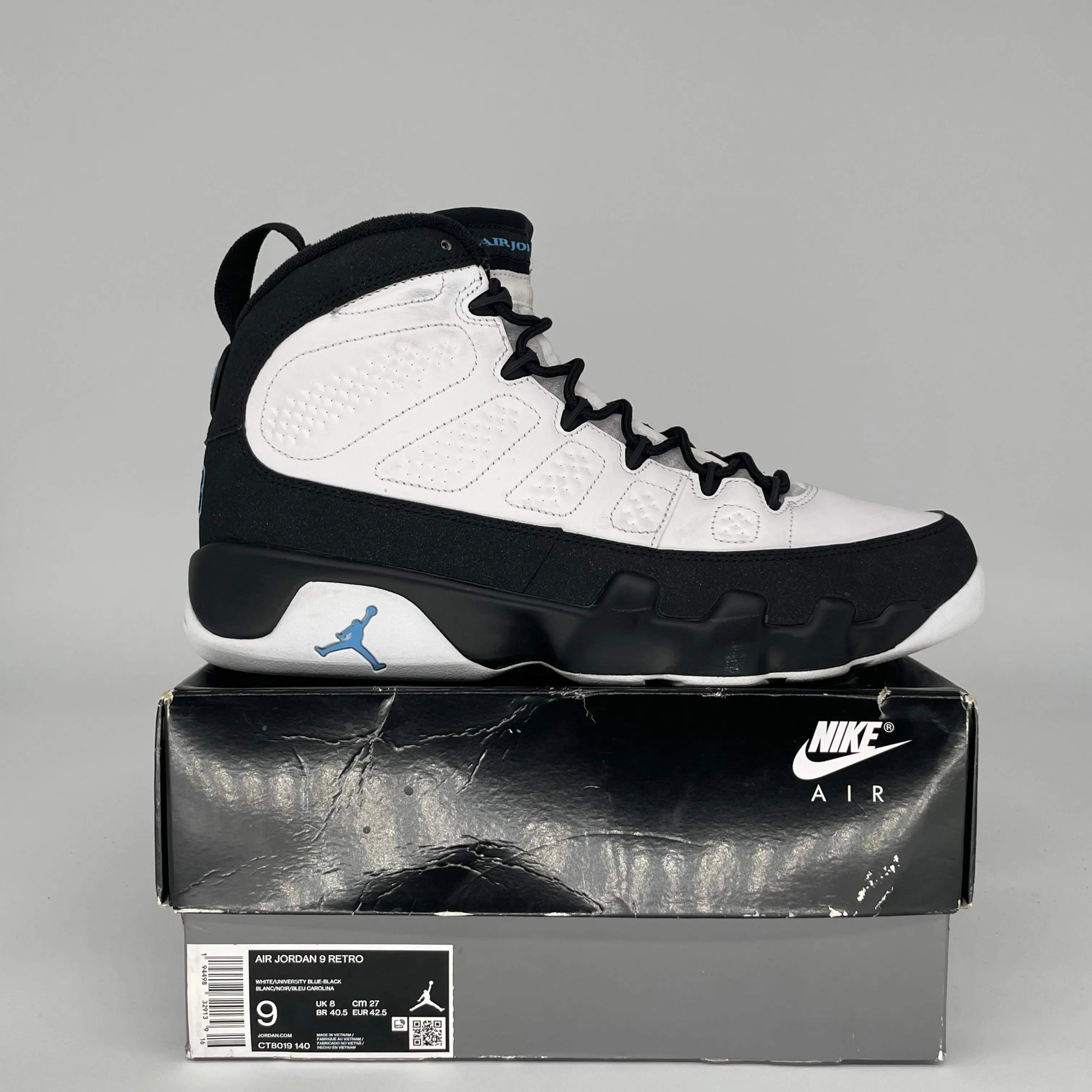 AIR JORDAN 9 UNIVERSITY BLUE SIZE 9 CT8019-140