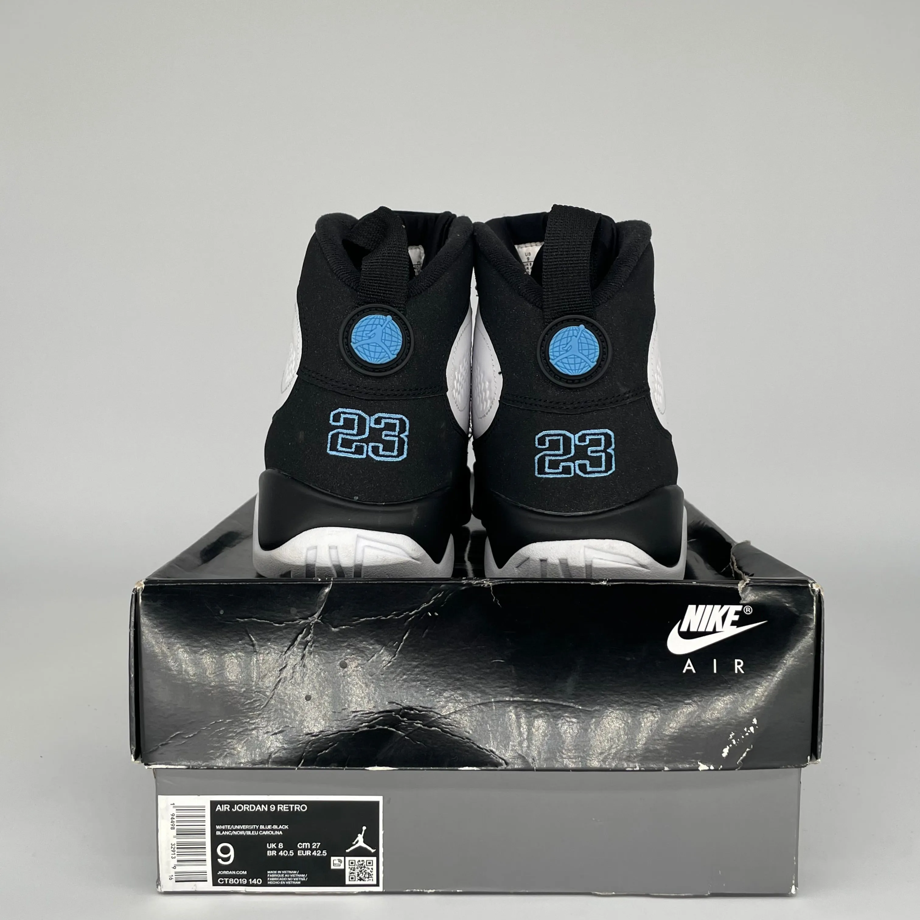 AIR JORDAN 9 UNIVERSITY BLUE SIZE 9 CT8019-140