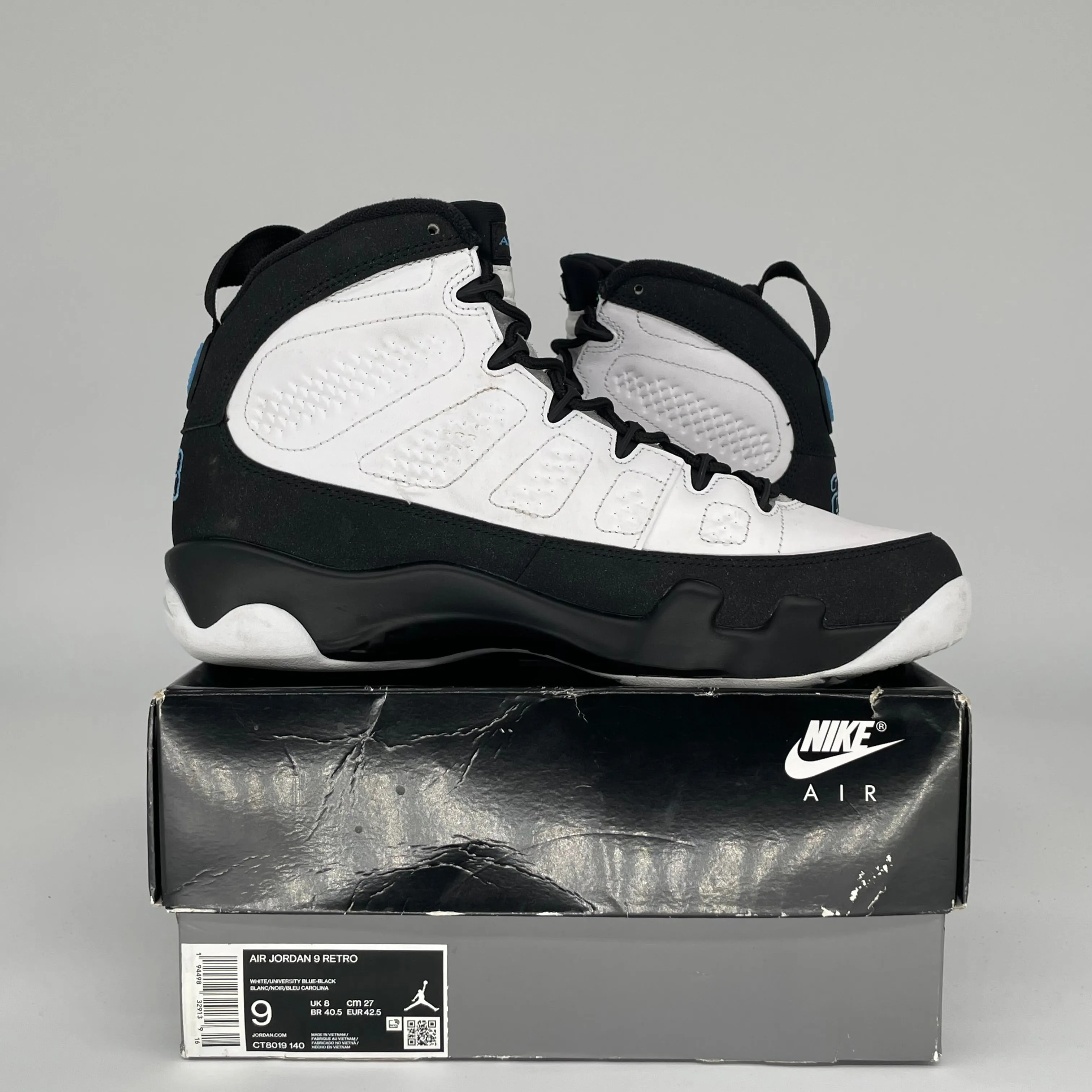 AIR JORDAN 9 UNIVERSITY BLUE SIZE 9 CT8019-140