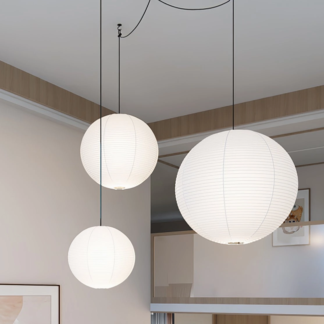 Akari A Round Swag Light