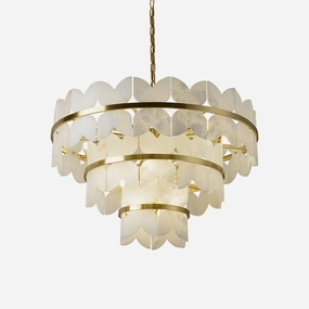 Alabaster Cloudscape Chandelier minimalist reading light