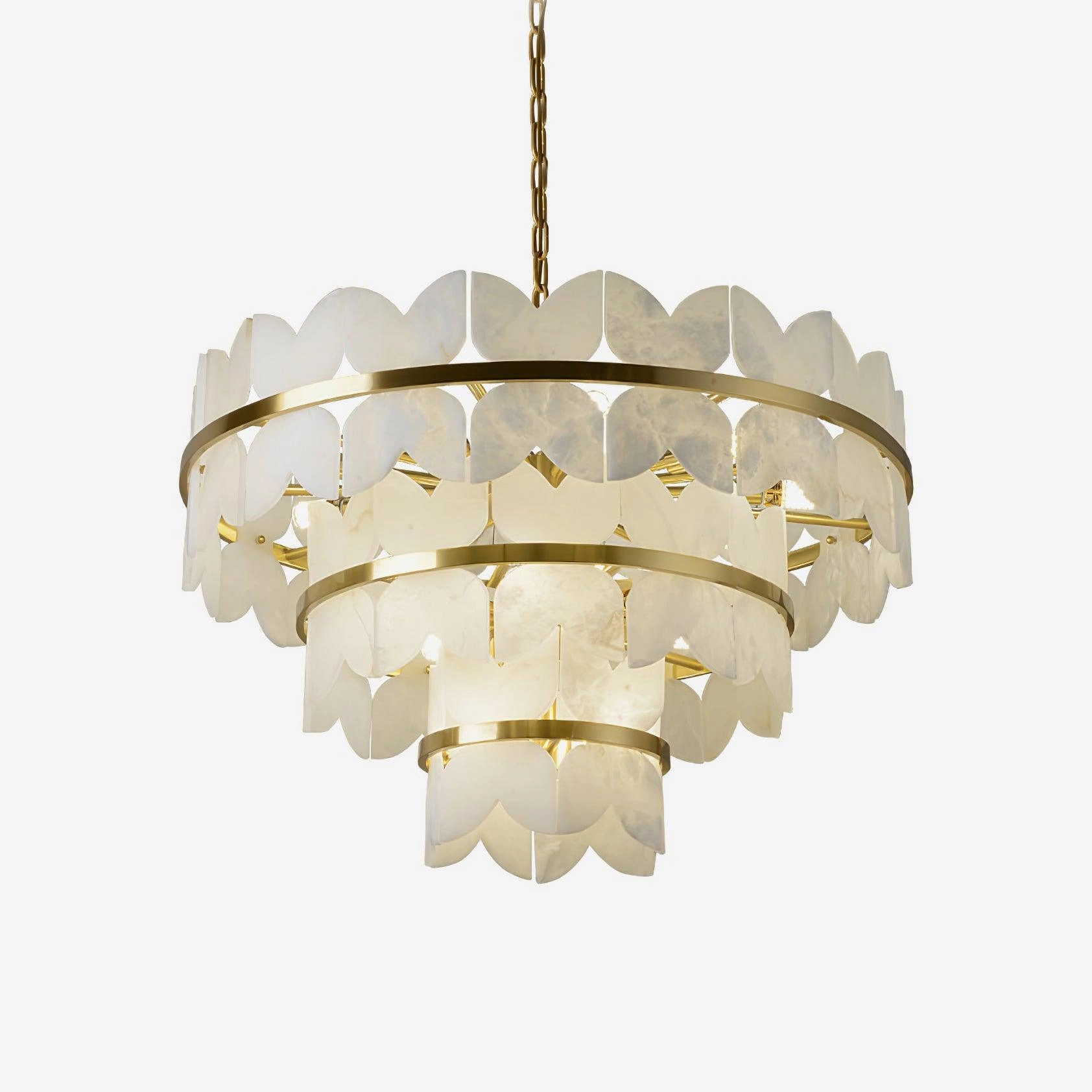 Alabaster Cloudscape Chandelier minimalist reading light
