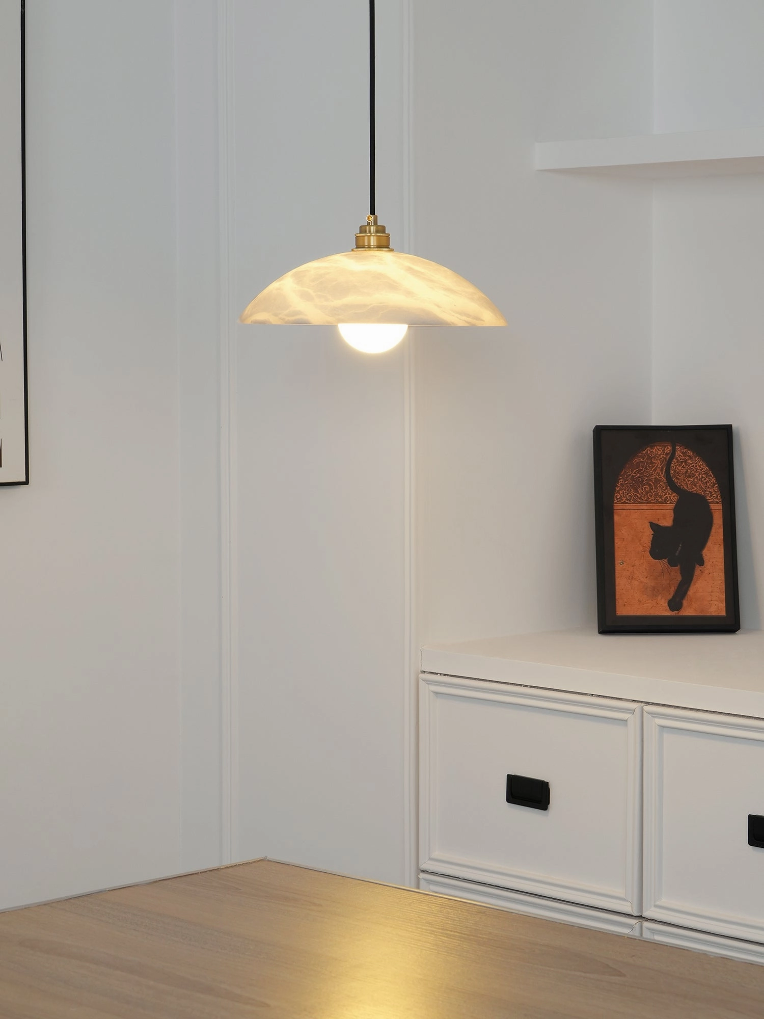 Alabaster Dome Swag Pendant Lamp