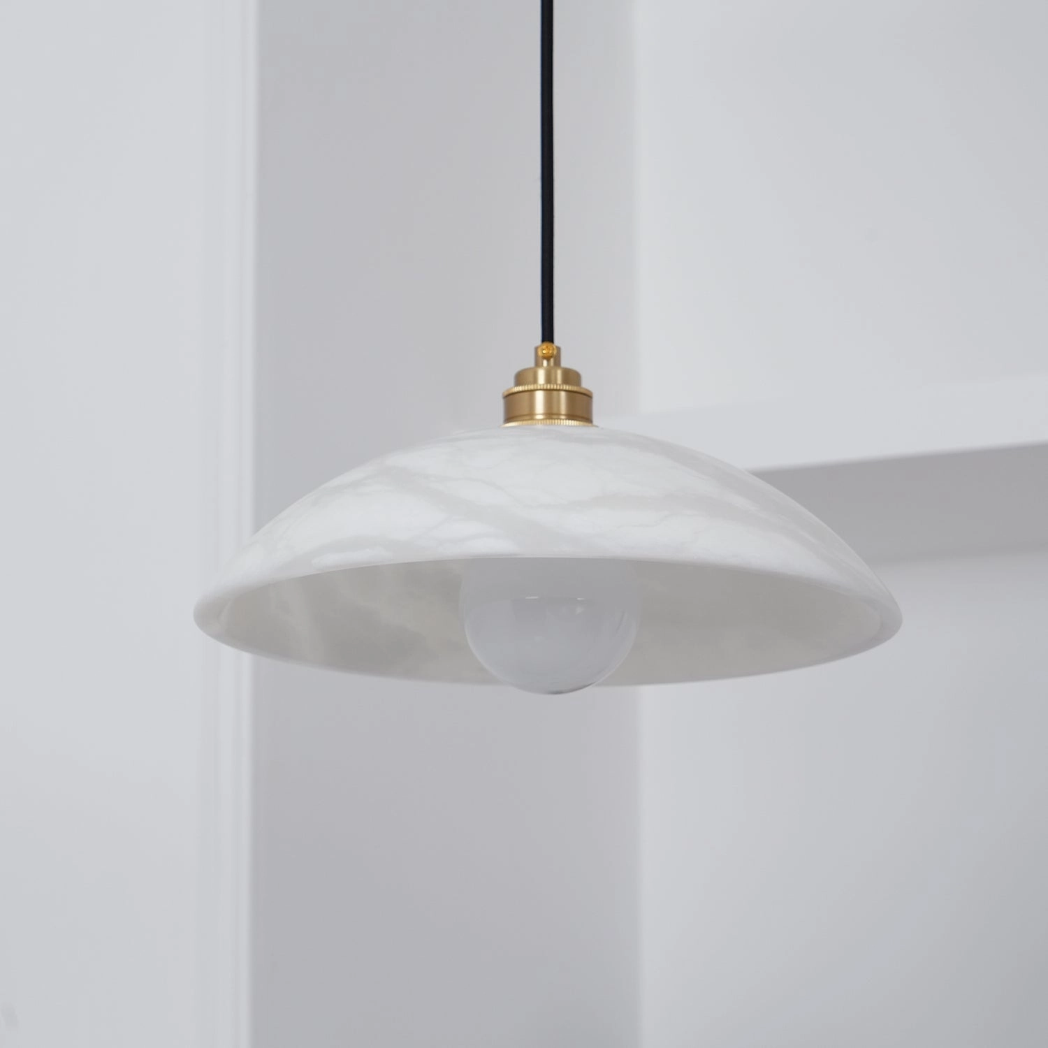 Alabaster Dome Swag Pendant Lamp
