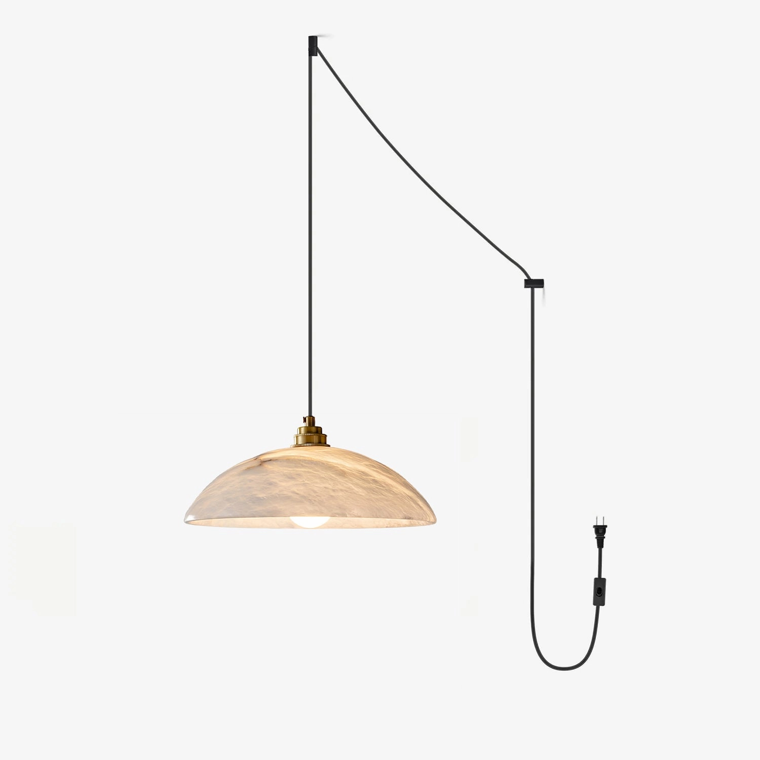 Alabaster Dome Swag Pendant Lamp