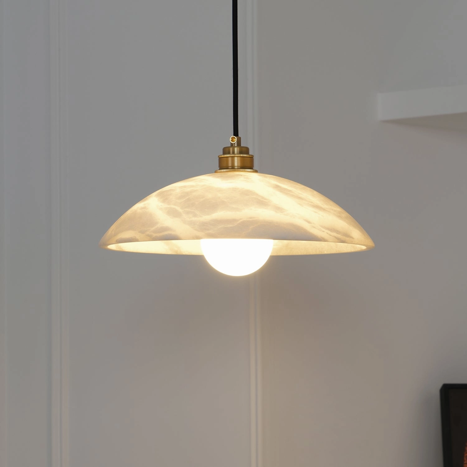 Alabaster Dome Swag Pendant Lamp