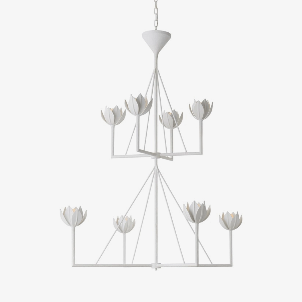 Alberto Lotus Bloom Chandelier minimalist reading light