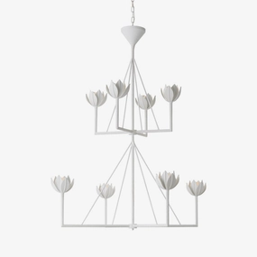 Alberto Lotus Bloom Chandelier minimalist reading light