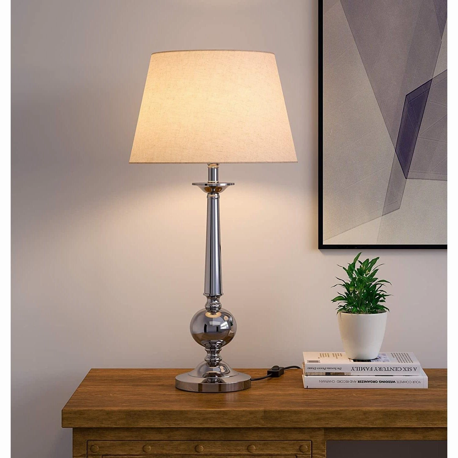 Aluminium Nickel Silver Table Lamp