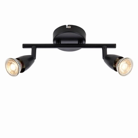 Amalfi 2 Light Black Adjustable Spotlight 35W tall arc lamp for living room
