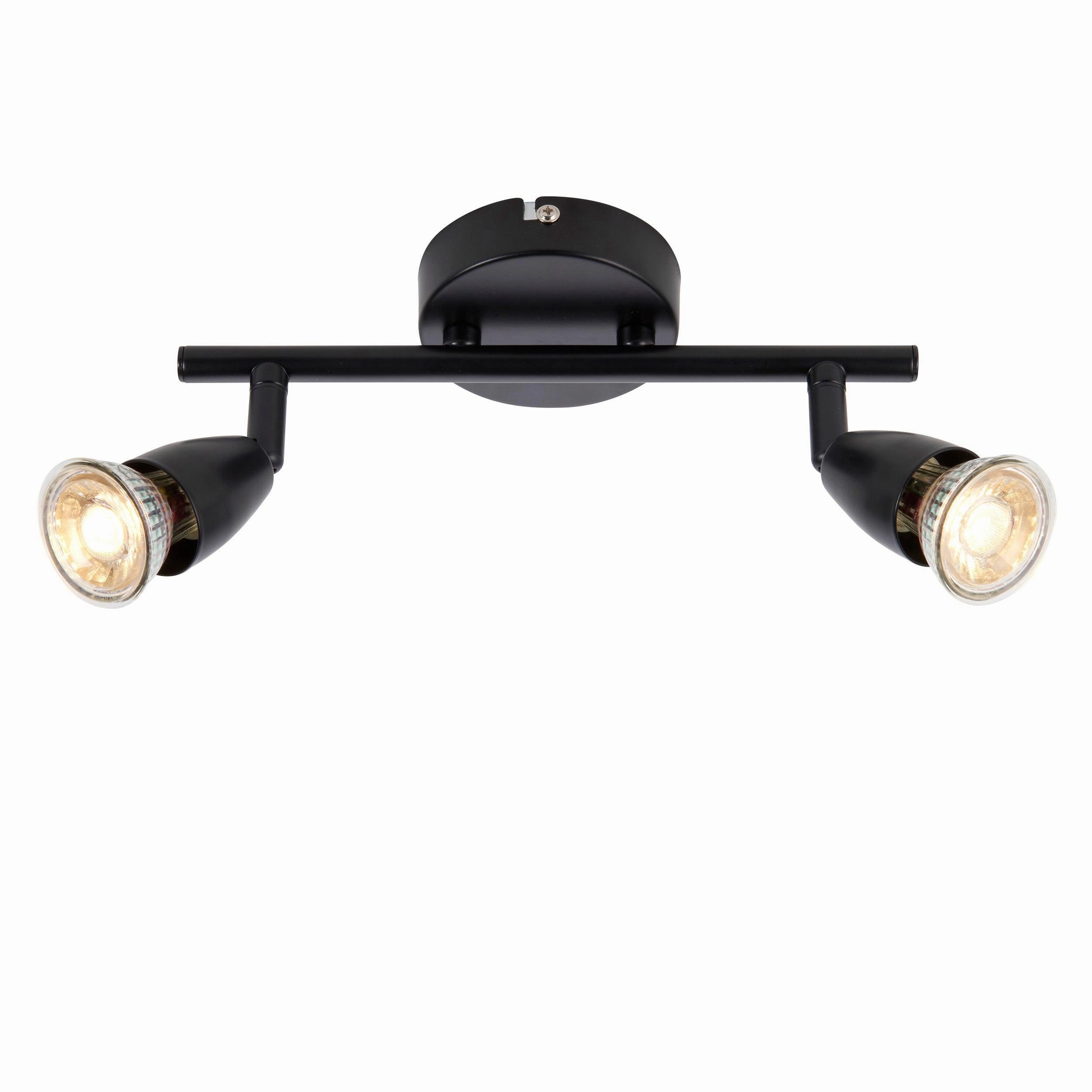 Amalfi 2 Light Black Adjustable Spotlight 35W tall arc lamp for living room
