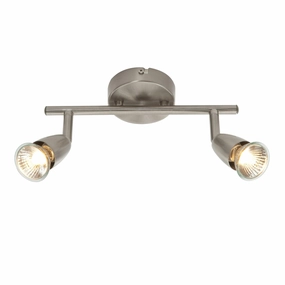 Amalfi 2 Light Nickel Spotlight 35W tall arc lamp for living room
