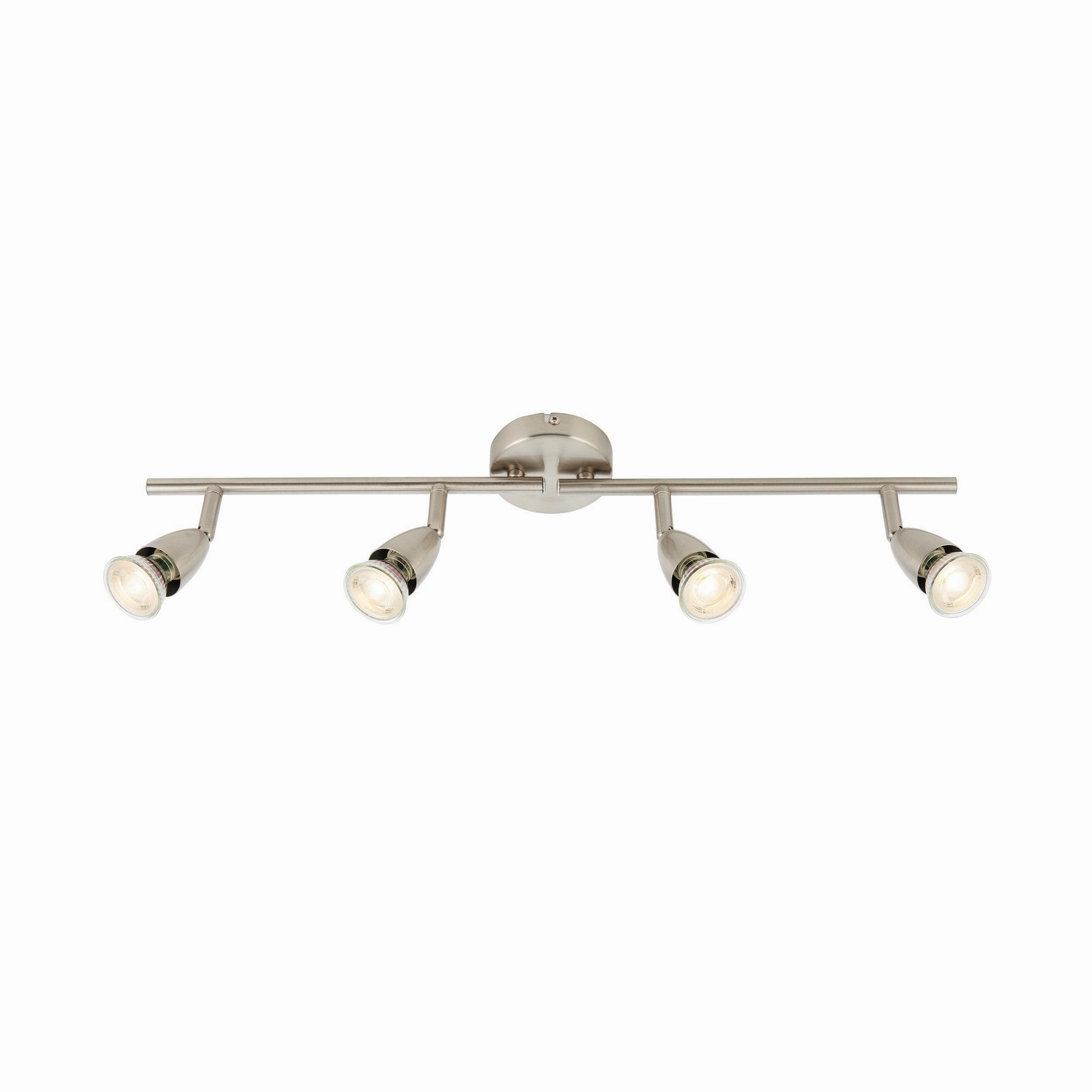 Amalfi 4 Light NIckel Bar Spotlight 35W tall arc lamp for living room