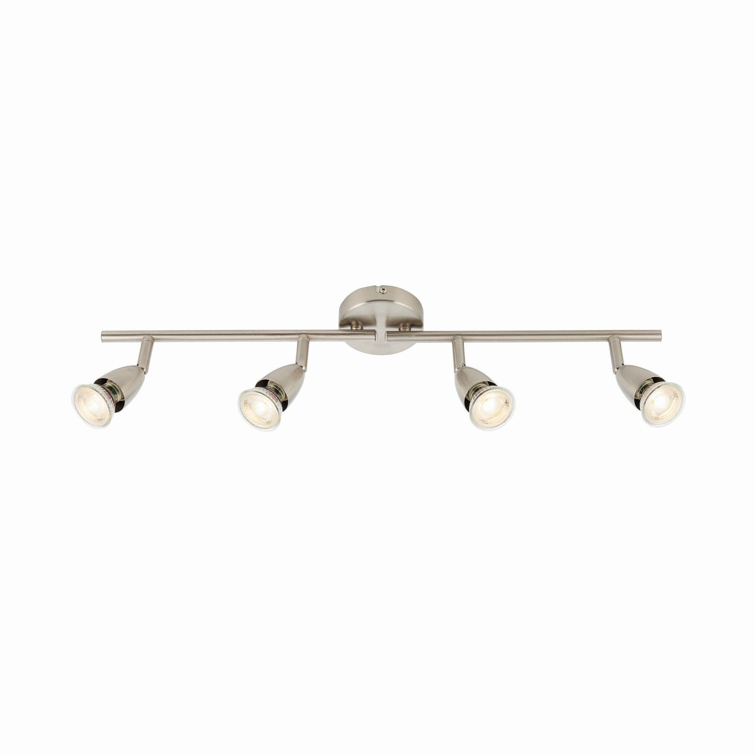Amalfi 4 Light NIckel Bar Spotlight 35W tall arc lamp for living room