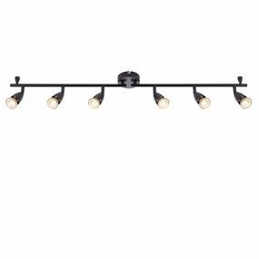 Amalfi 6 Light Black Adjustable Spotlight Bar 35W tall arc lamp for living room