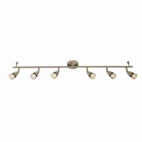 Amalfi 6 Light NIckel Bar Spotlight 35W tall arc lamp for living room