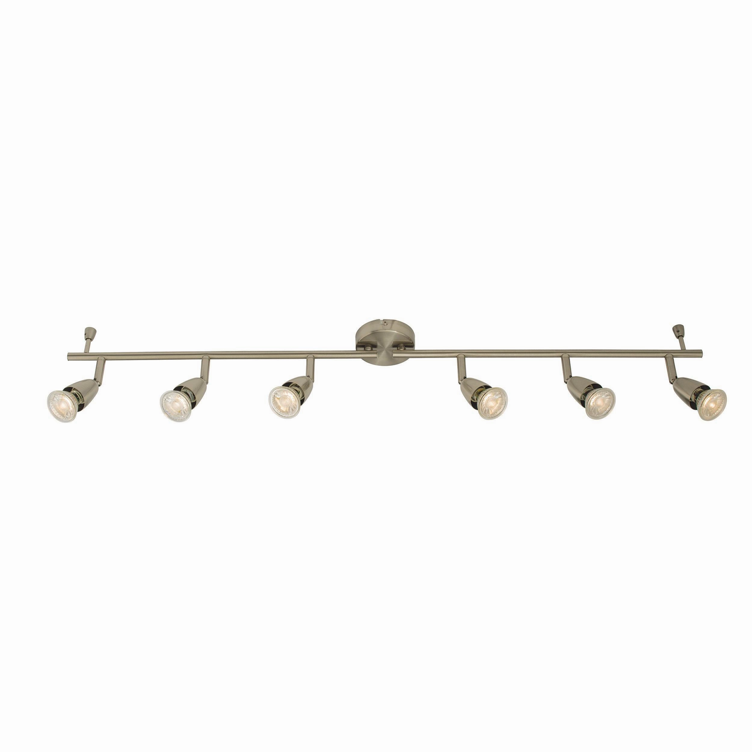 Amalfi 6 Light NIckel Bar Spotlight 35W tall arc lamp for living room