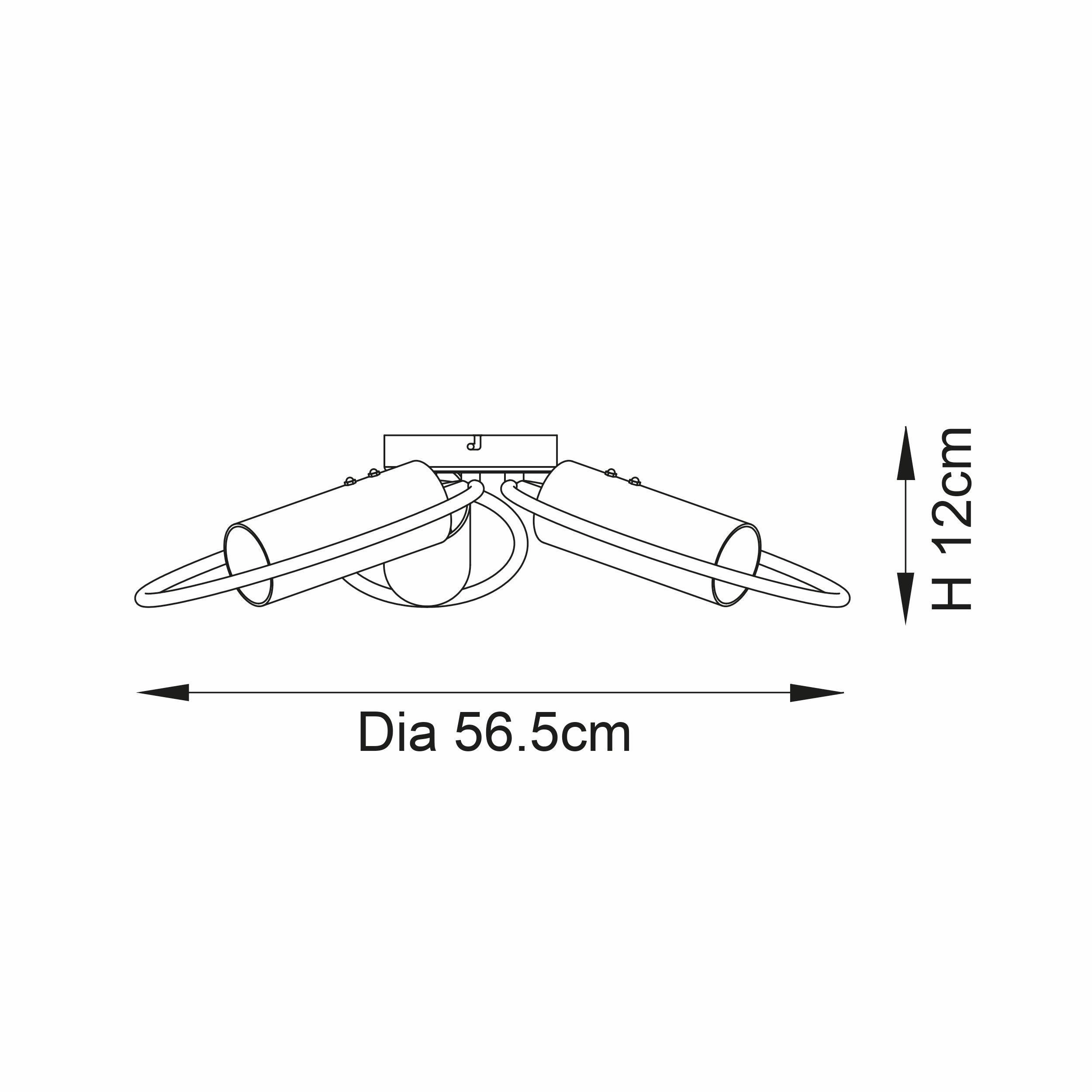 Amari 3 Light Flush Polished Brass Ceiling Light Endon