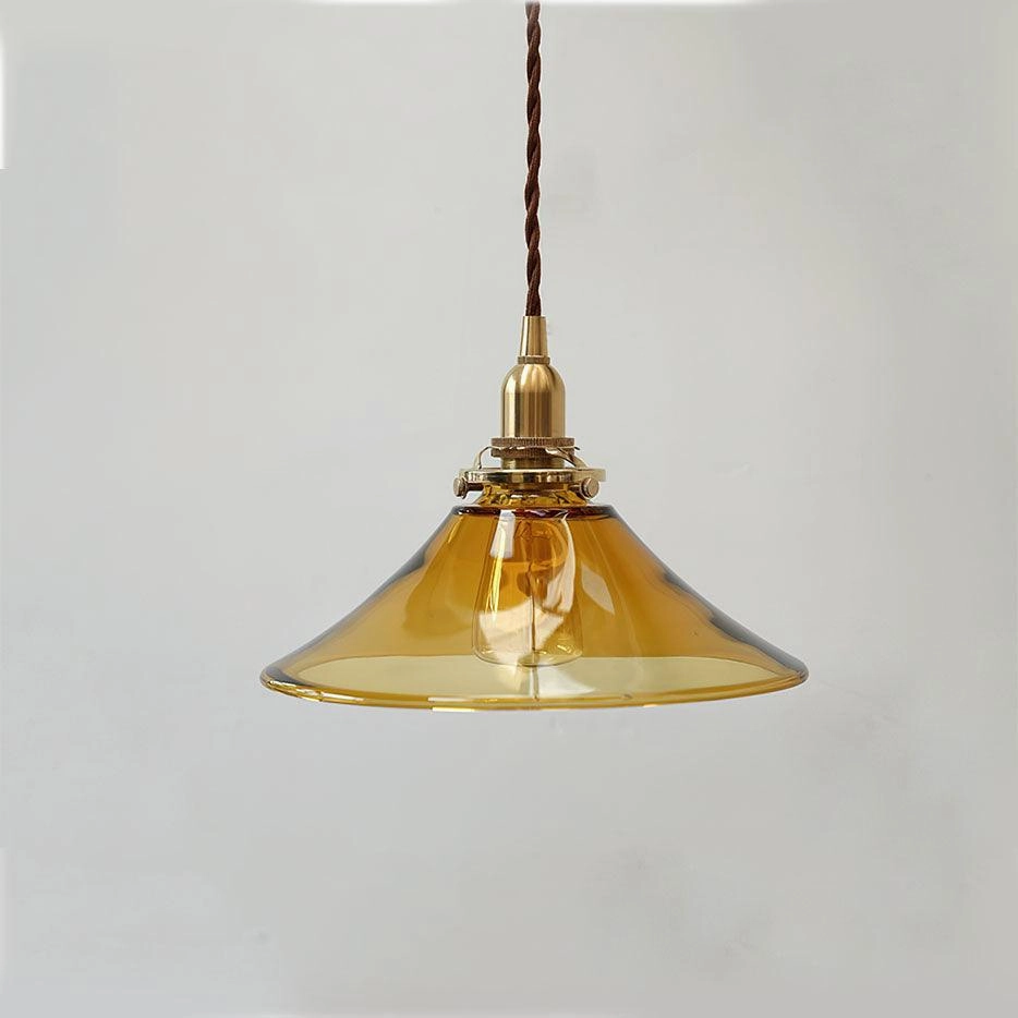 Amber Glass Pendant Light