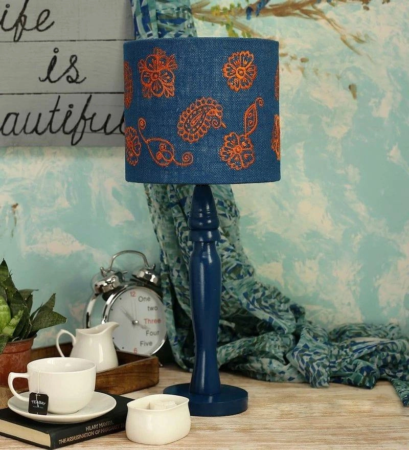 Ambi Motif on Jute Lamp