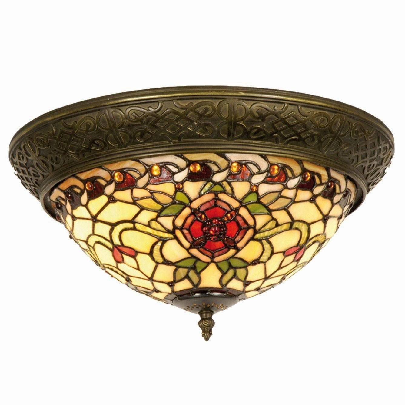 Angelique Flush Tiffany Ceiling Light recessed ceiling spot lamp